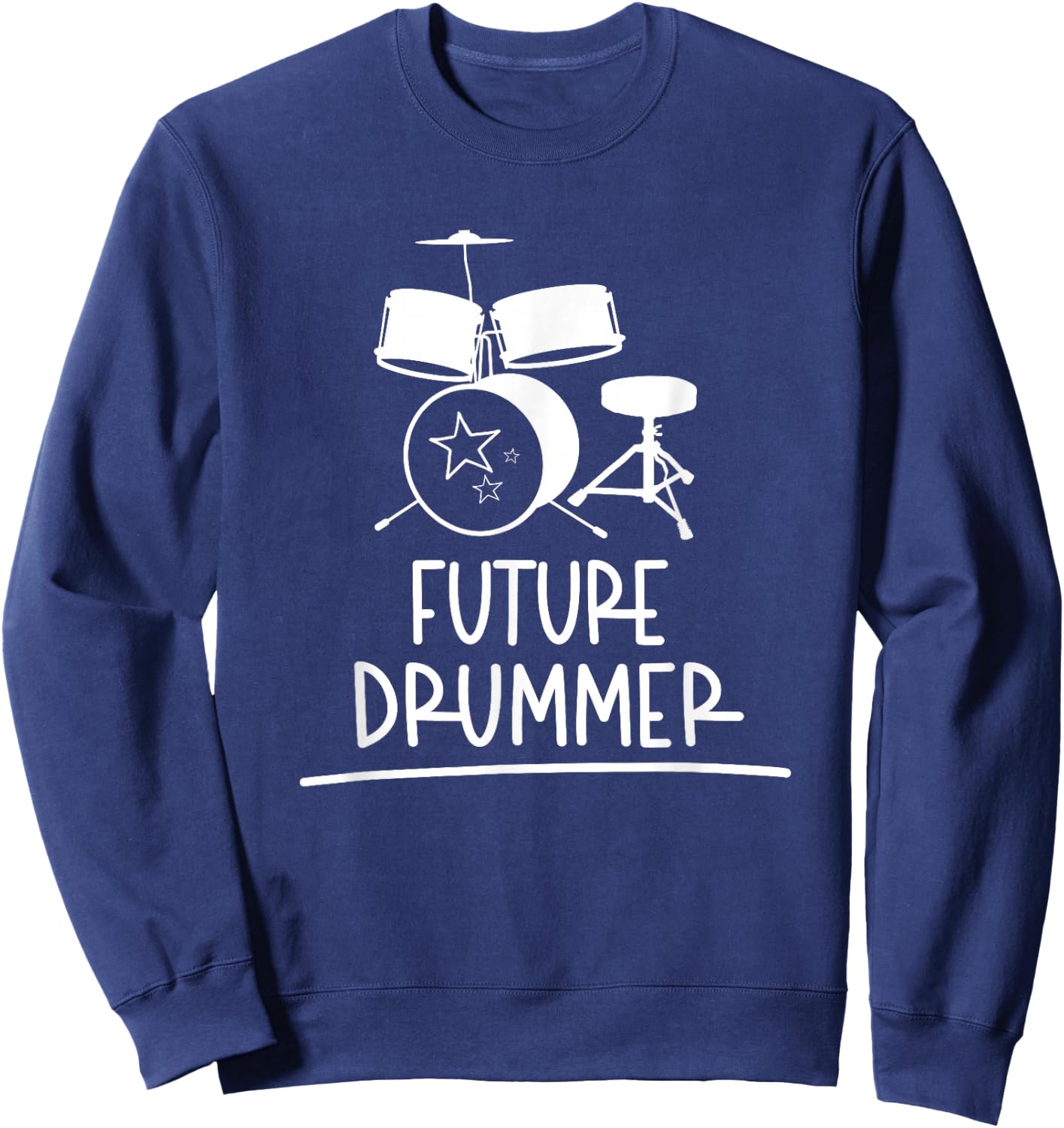 Future Drummer Drum Themed Casual Wear for Toddler Kids Sweatshirt - Sweatshirt | Navy