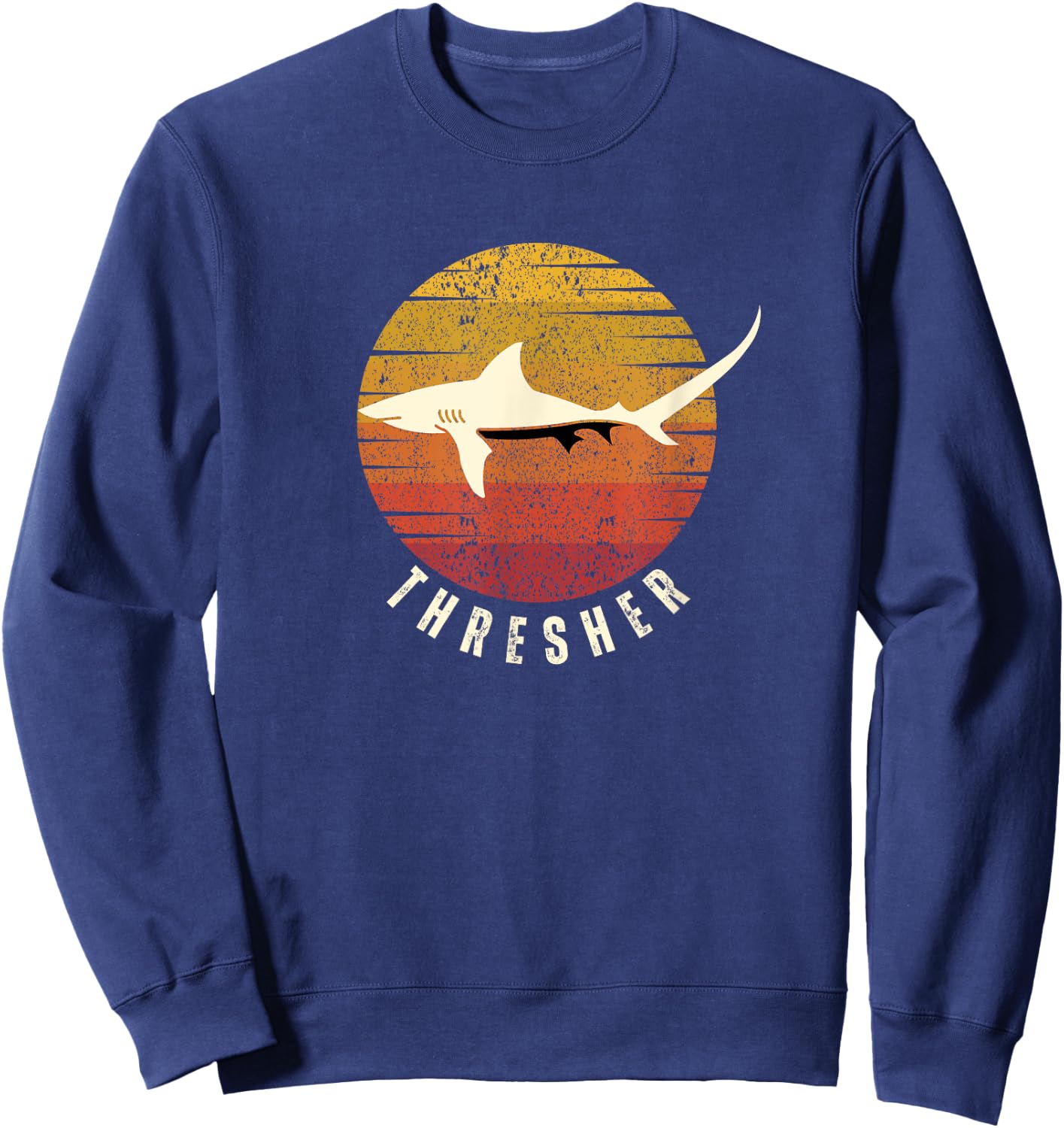 Thresher Shark Deep Sea Fishing Ocean Fish Shark Sweatshirt - Sweatshirt | Navy