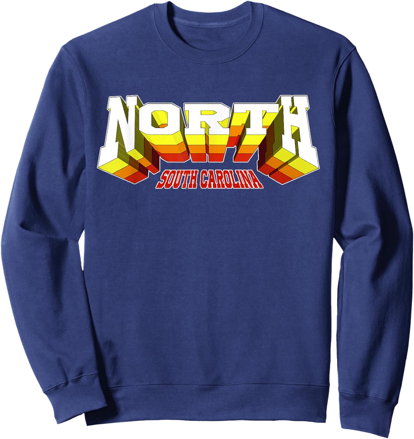 Retro North City SC South Carolina Sweatshirt - Sweatshirt | Navy