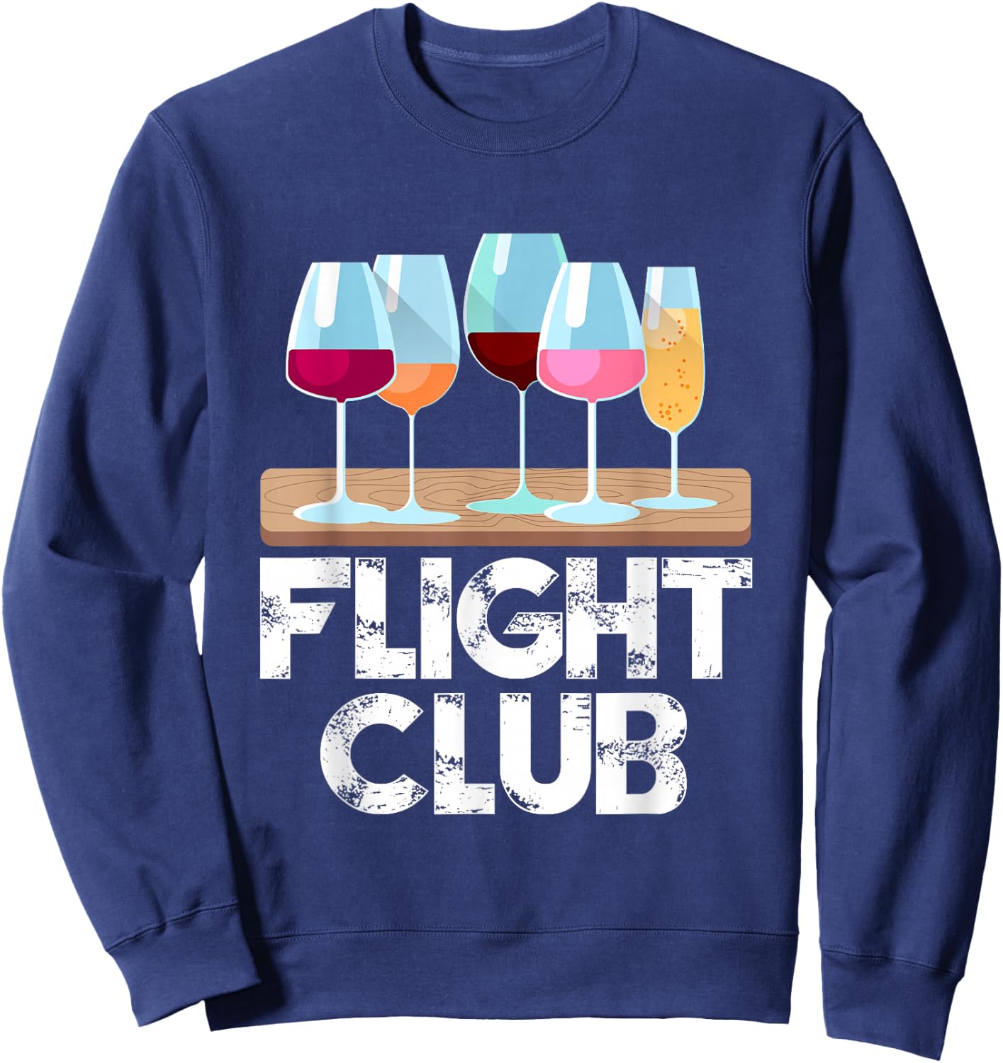 Flight Wine Club FOMO Wine Tasting Sample rose red white Sweatshirt - Sweatshirt | Navy