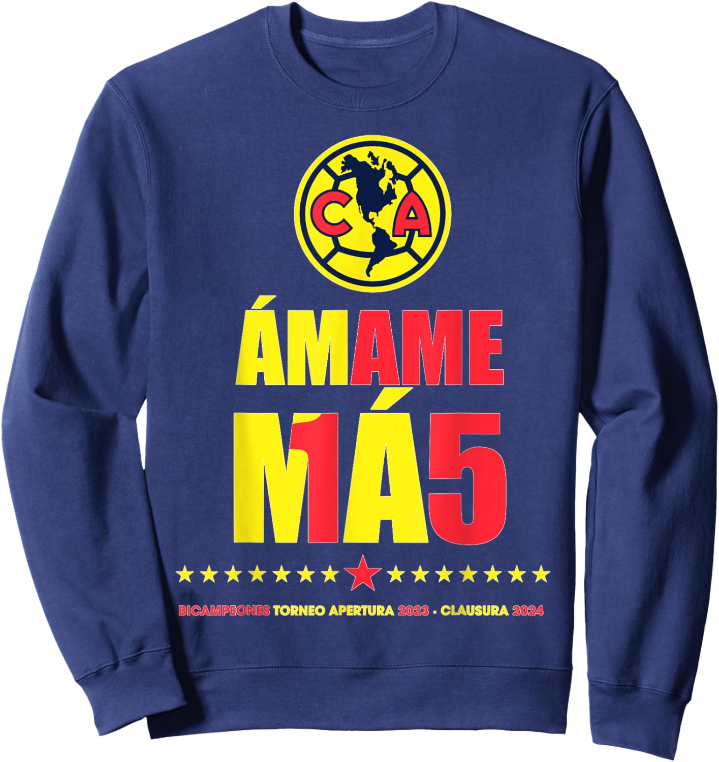 Club America Bicampeon Torneo Apertura 2023 - Clausura 2024 Sweatshirt - Sweatshirt | Navy