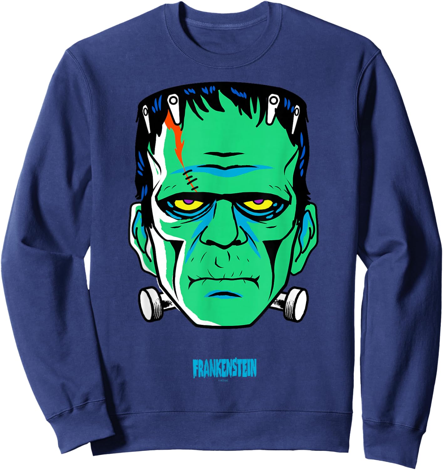 Universal Monsters Frankenstein retro big face Sweatshirt - Sweatshirt | Navy