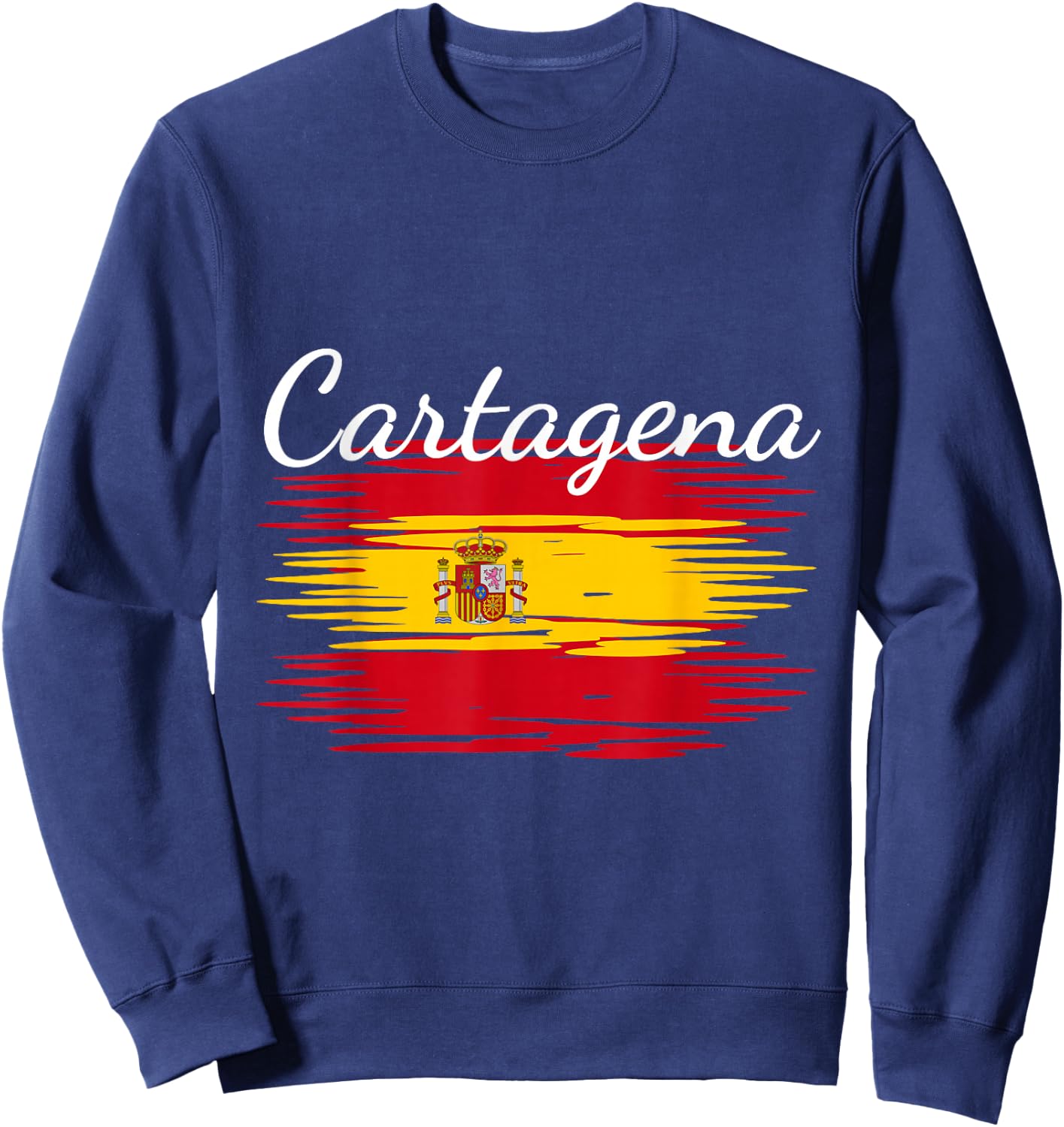 Cartagena Spain Flag Espana Espanol Matching Spanish Sweatshirt - Sweatshirt | Navy
