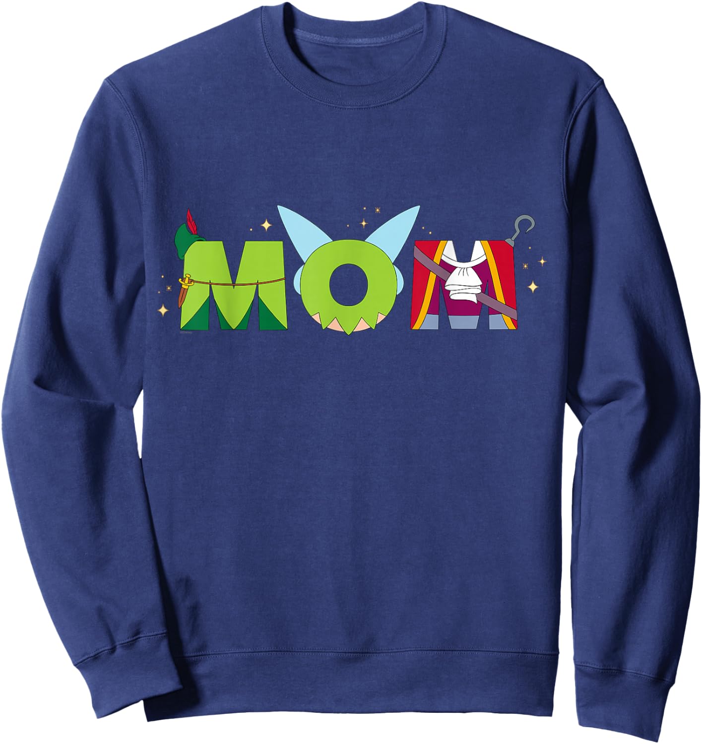 Disney Peter Pan Tinker Bell Mother's Day Birthday Best Mom Sweatshirt - Sweatshirt | Navy