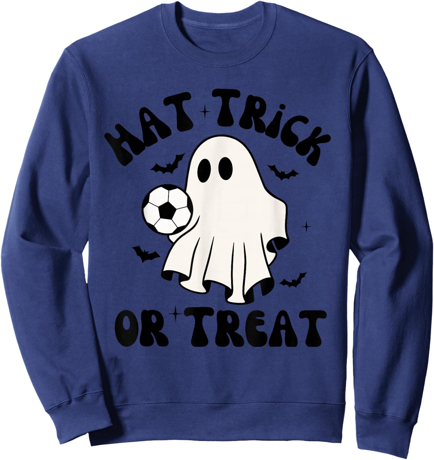 Hat-Trick Or Treat Soccer Sports Halloween Men Boys Girls Sweatshirt - Sweatshirt | Navy