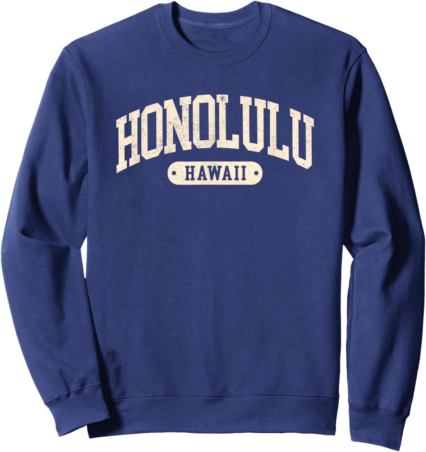 Vintage Honolulu Hawaii Retro Throwback Souvenir Sweatshirt - Sweatshirt | Navy