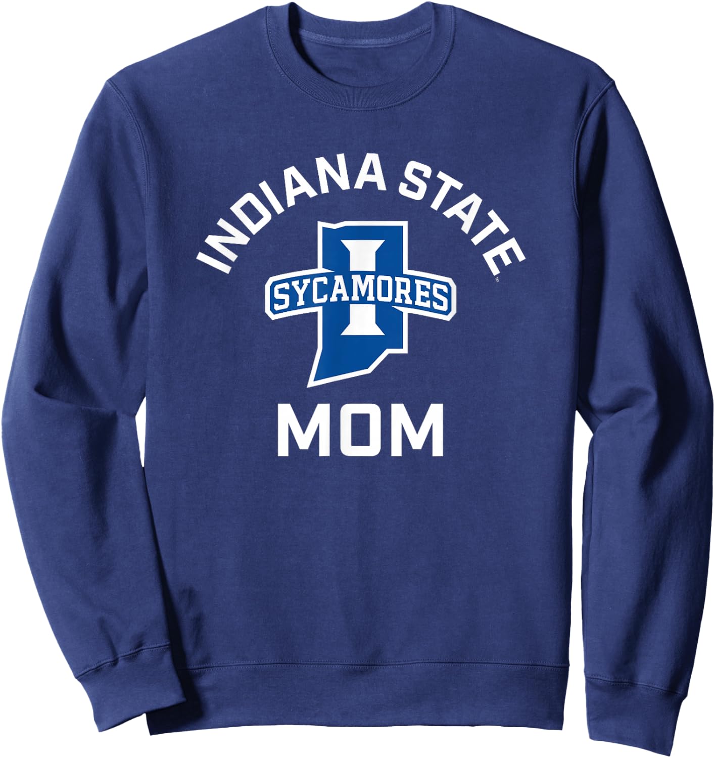 Indiana State University Sycamores Arched Mom Sweatshirt - Sweatshirt | Navy