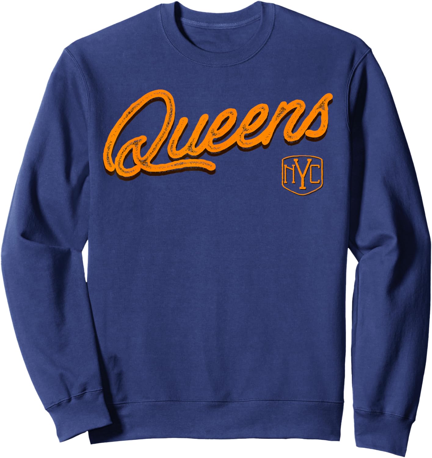 Retro Vintage Queens NY Designer Youth Sweatshirt - Sweatshirt | Navy
