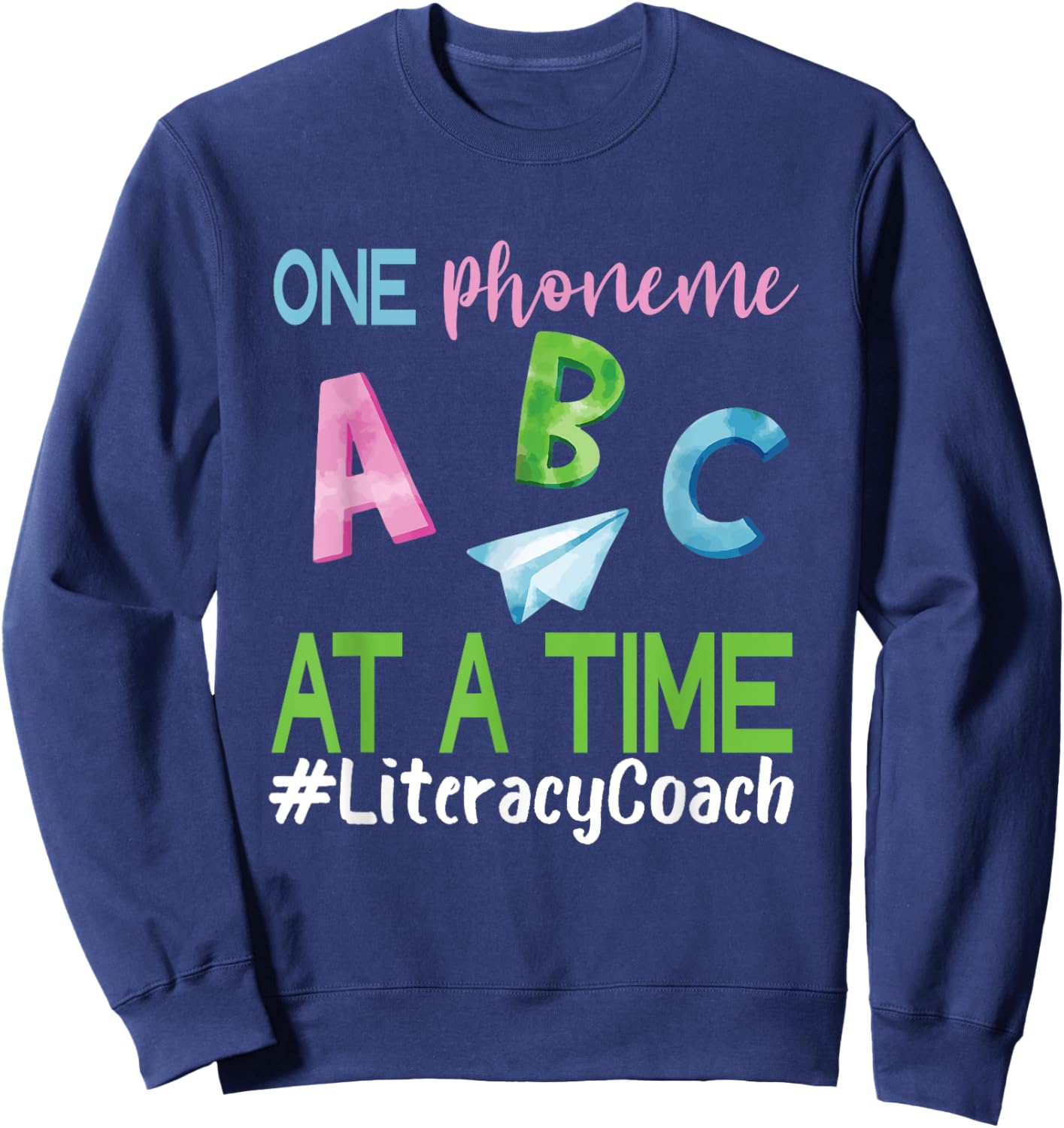 Literacy Coach Phoneme ABC Appreciation Back To School Sweatshirt - Sweatshirt | Navy