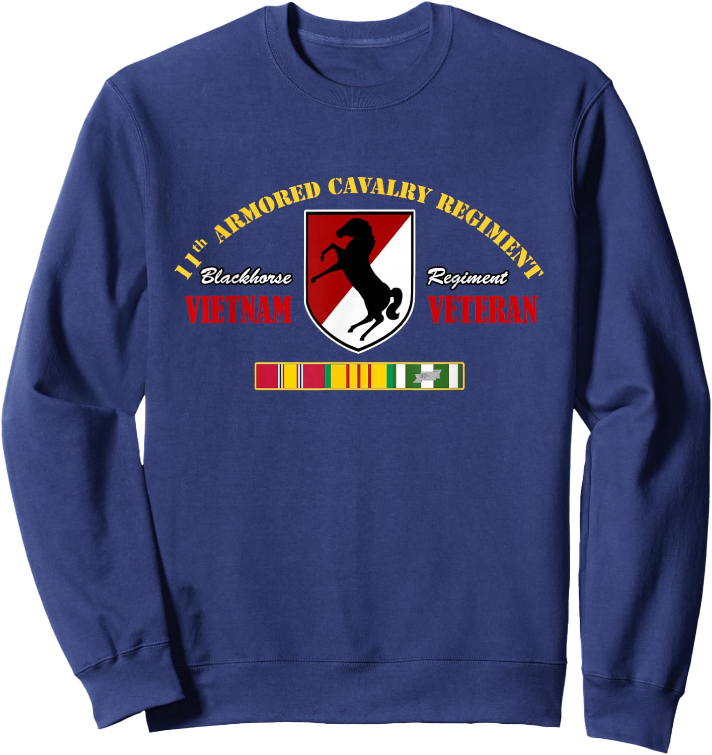11th Armored Cavalry Regiment Vietnam Veteran Military Papa Sweatshirt - Sweatshirt | Navy