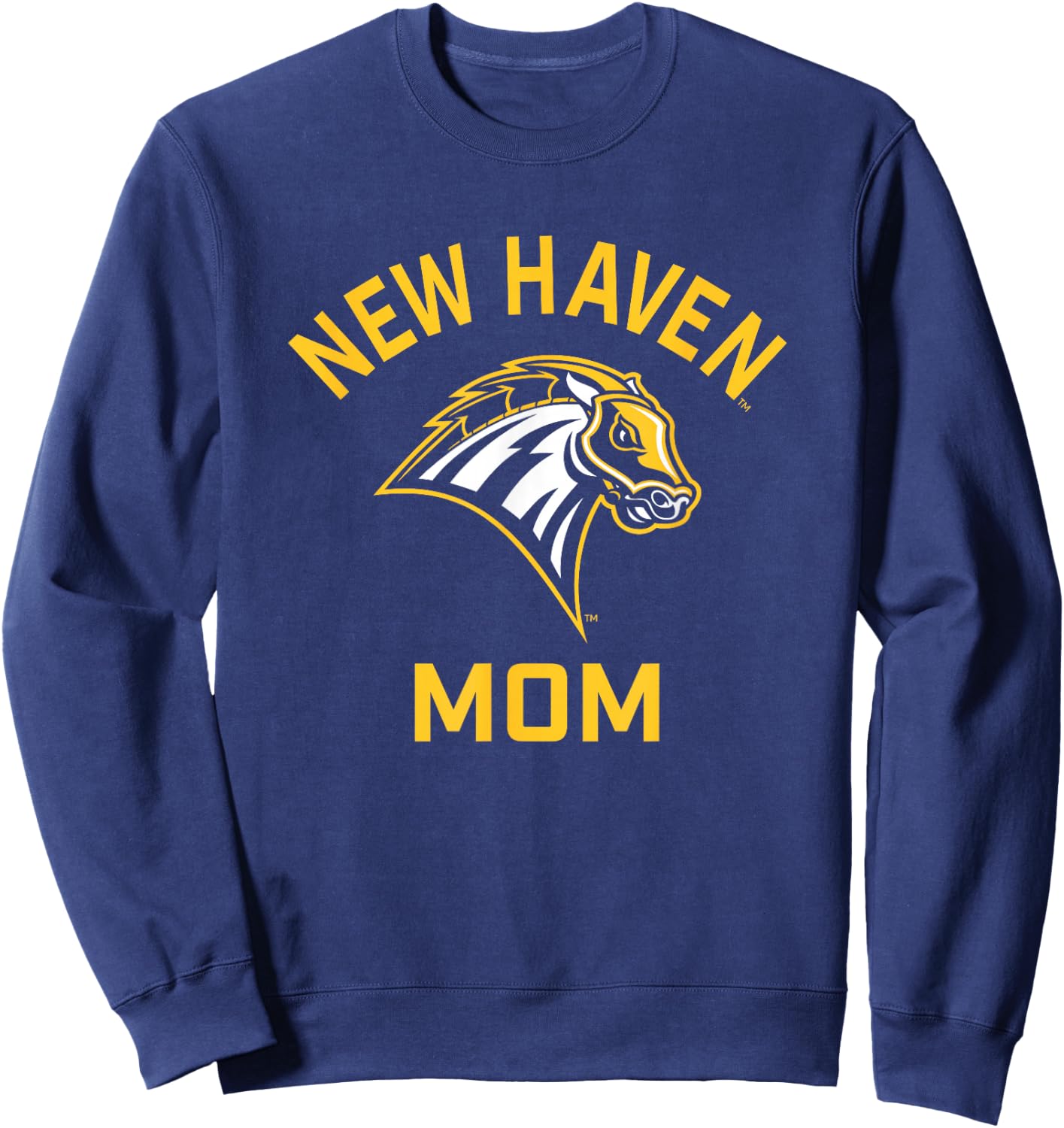 University of New Haven UNH Chargers Arched Mom Sweatshirt - Sweatshirt | Navy