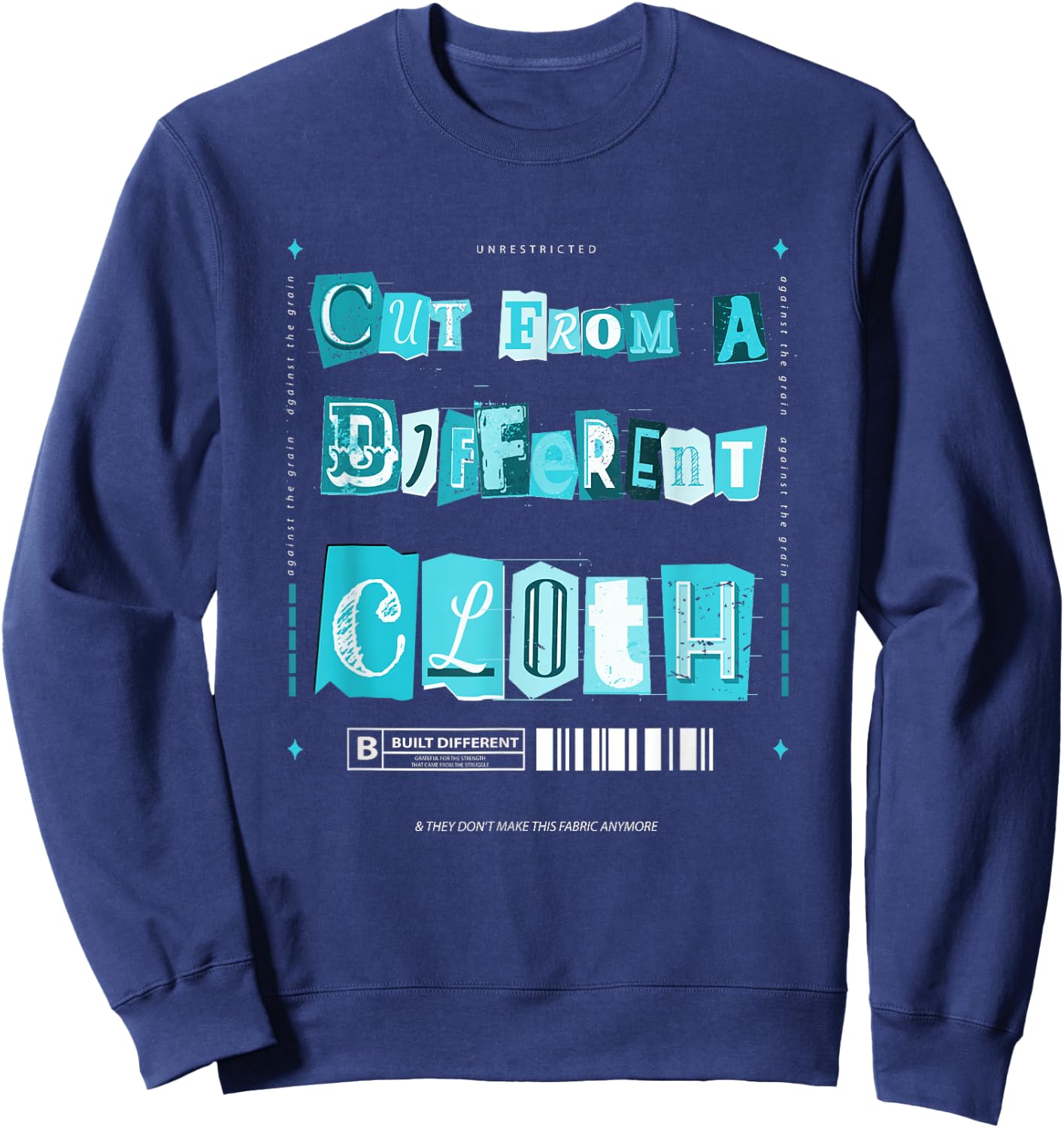 Turquoise Cut from A Different Cloth Turquoise Graphic Sweatshirt - Sweatshirt | Navy