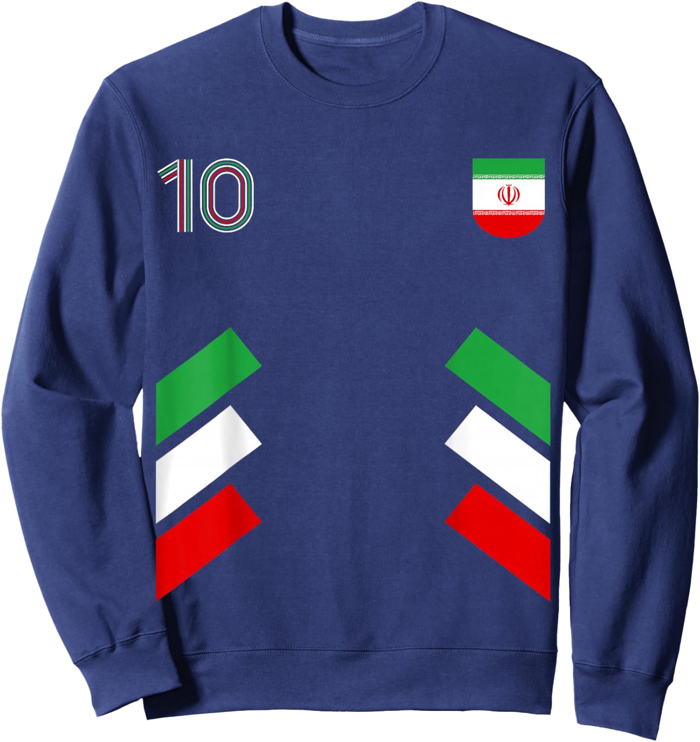 Retro10 Iran Football Iran Soccer Iran Flag Sweatshirt - Sweatshirt | Navy