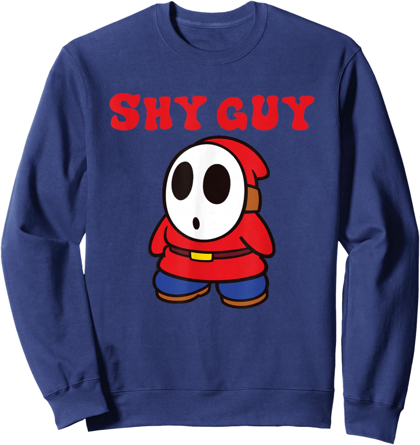 Super Mario Bros Shy Guy Simple Retro Nintendo Icon Sweatshirt - Sweatshirt | Navy