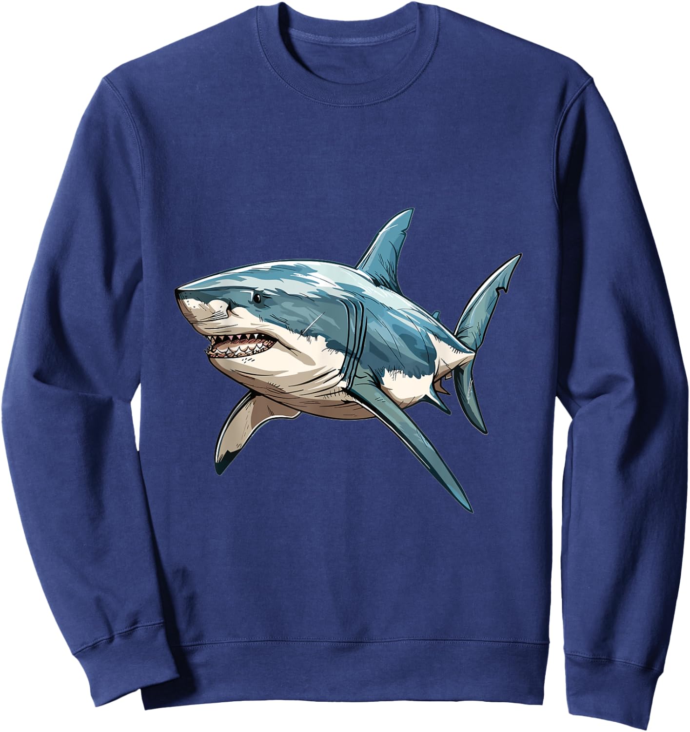 Shark Shark Lover Graphic Sweatshirt - Sweatshirt | Navy