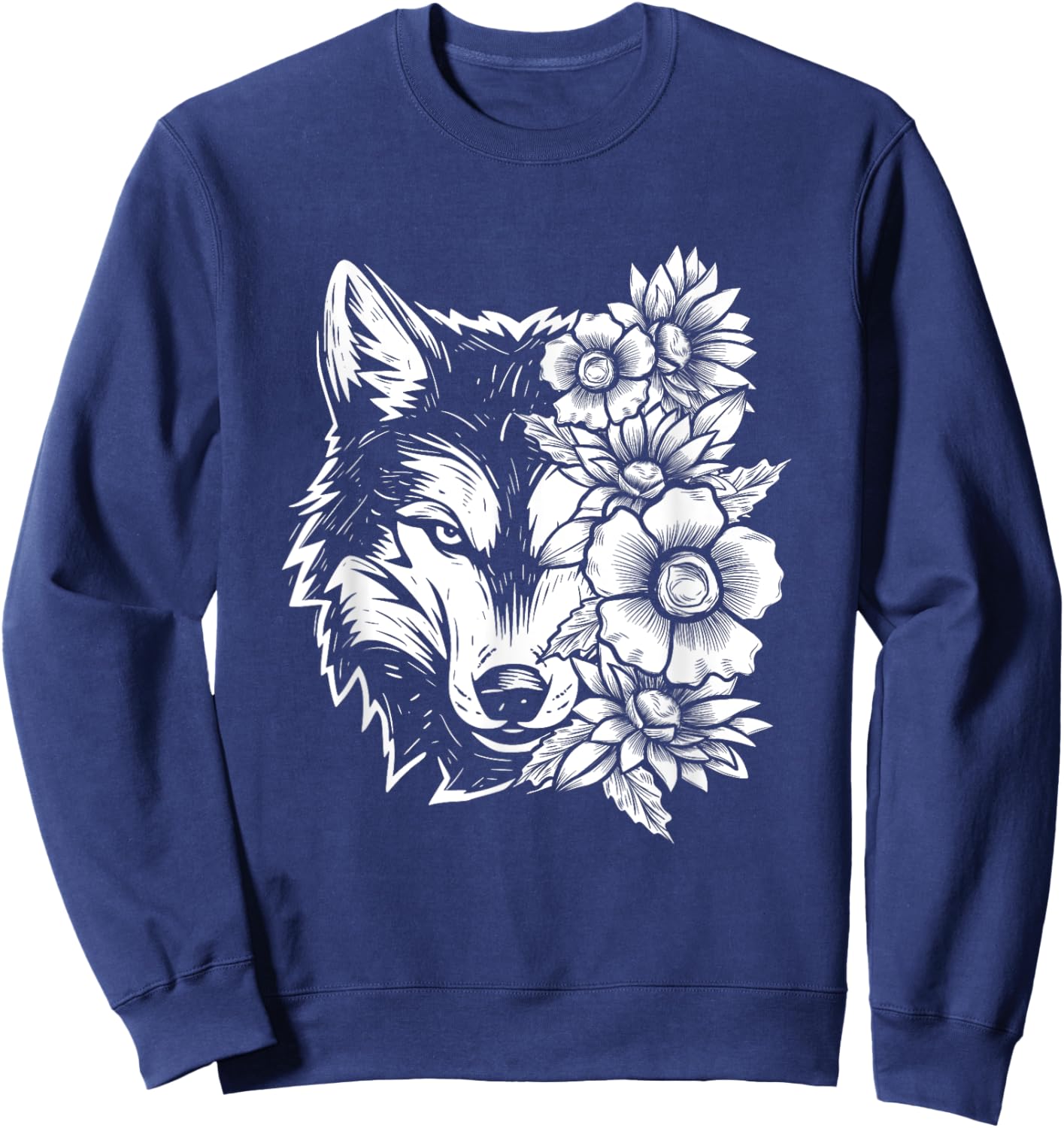 Wolf Lover Wildlife Lover Nature Enthusiast Outdoors Sweatshirt - Sweatshirt | Navy