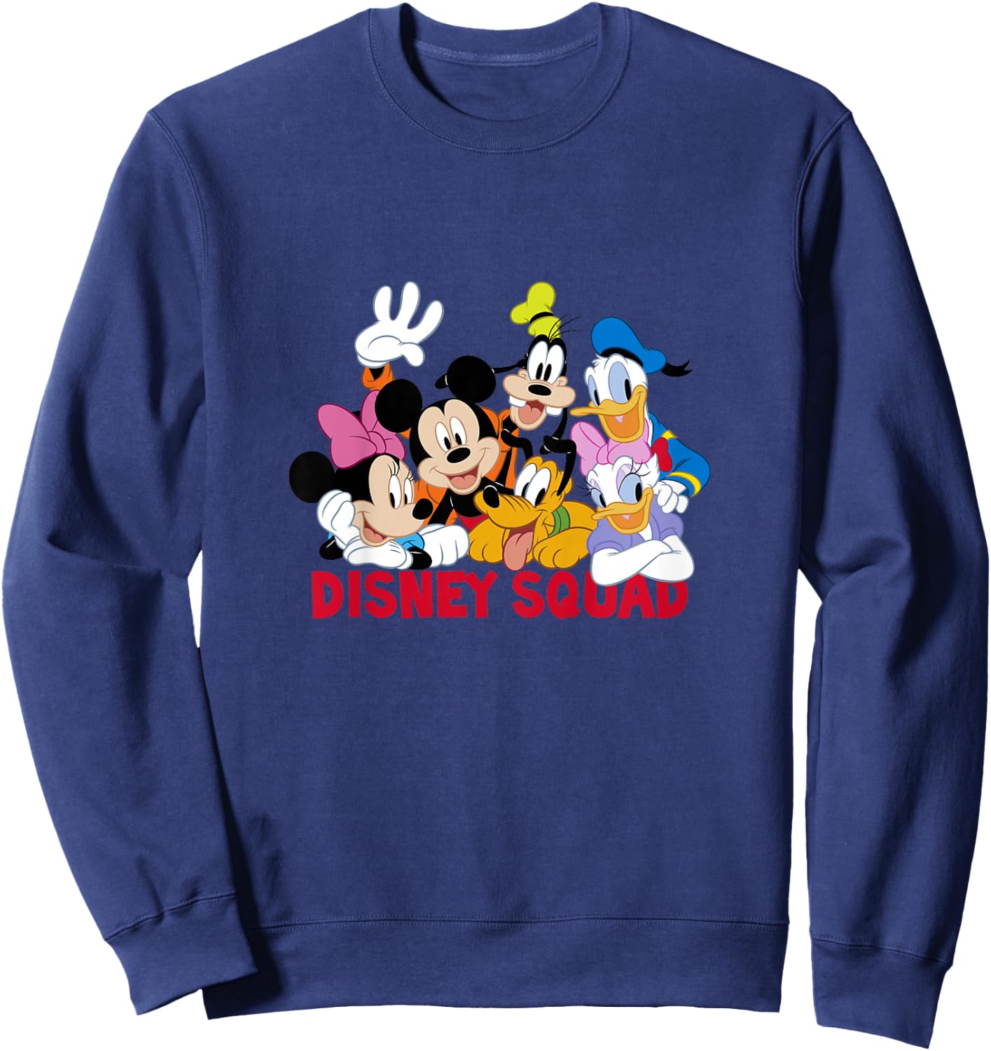 Kids Disney Mickey and Friends Group Shot Disney Squad Logo Sweatshirt - Sweatshirt | Navy