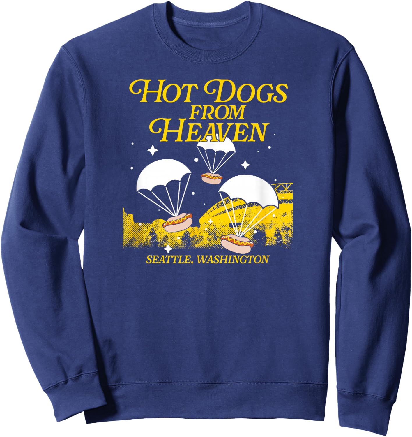 Hot Dogs from Heaven - Seattle Baseball Sweatshirt - Sweatshirt | Navy