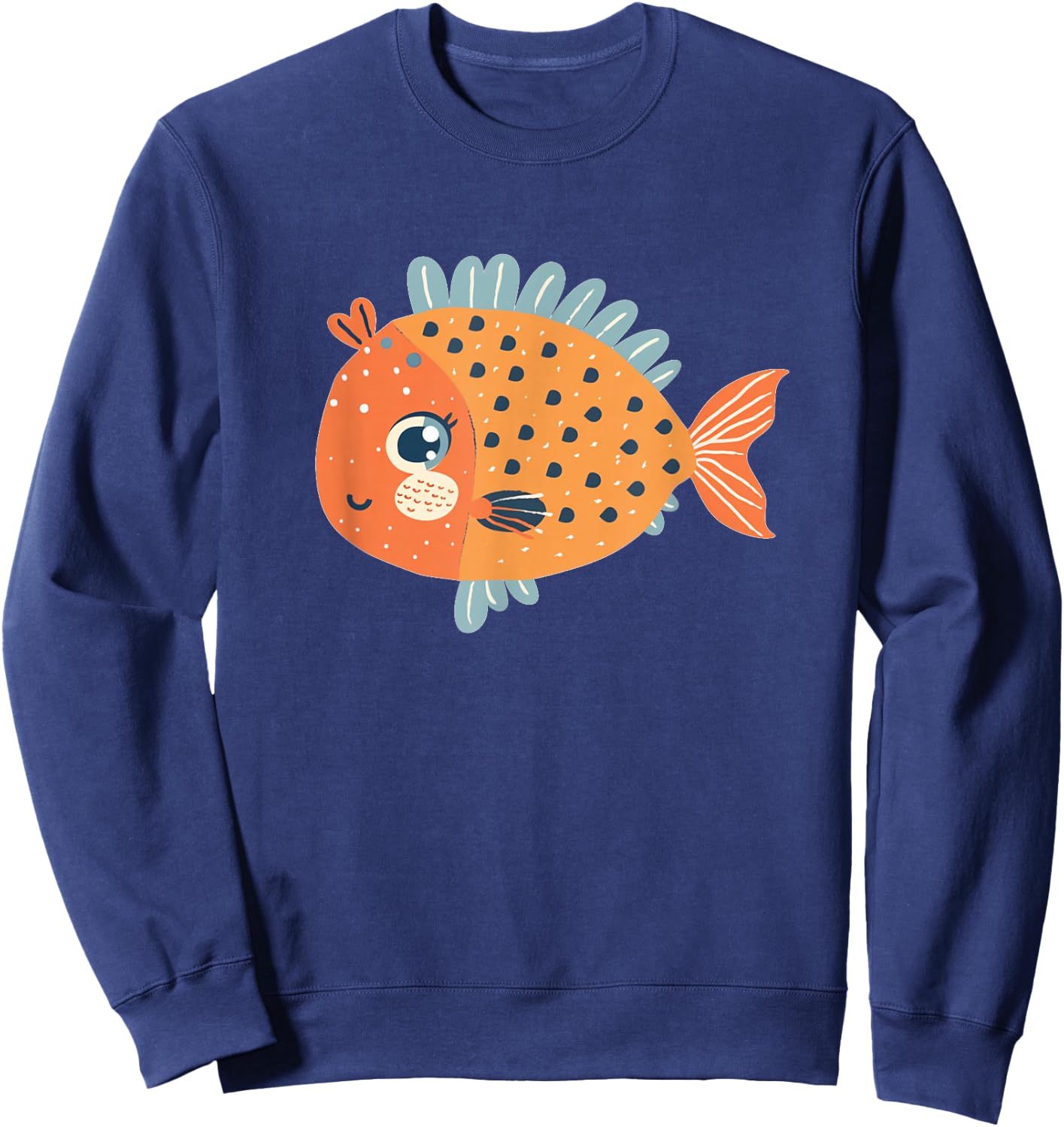 Funny Toddler Puffer Fish Costume for Boys and Girls Sweatshirt - Sweatshirt | Navy