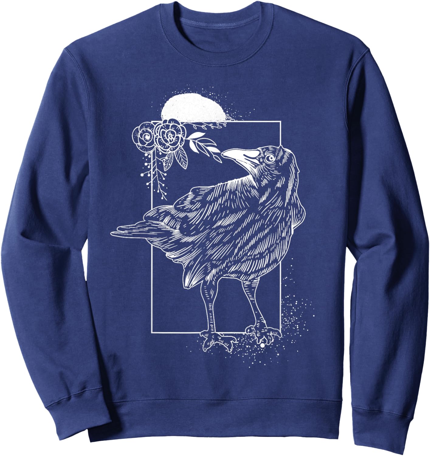 Raven Halloween Night Gift Birds Crow Sweatshirt - Sweatshirt | Navy