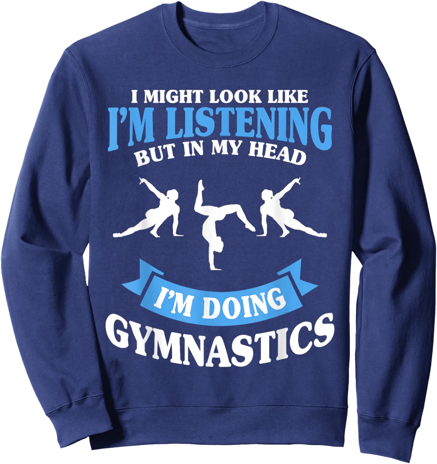 Gymnastics Gymnast Sport Physical Exercise Balance Beam Bars Sweatshirt - Sweatshirt | Navy