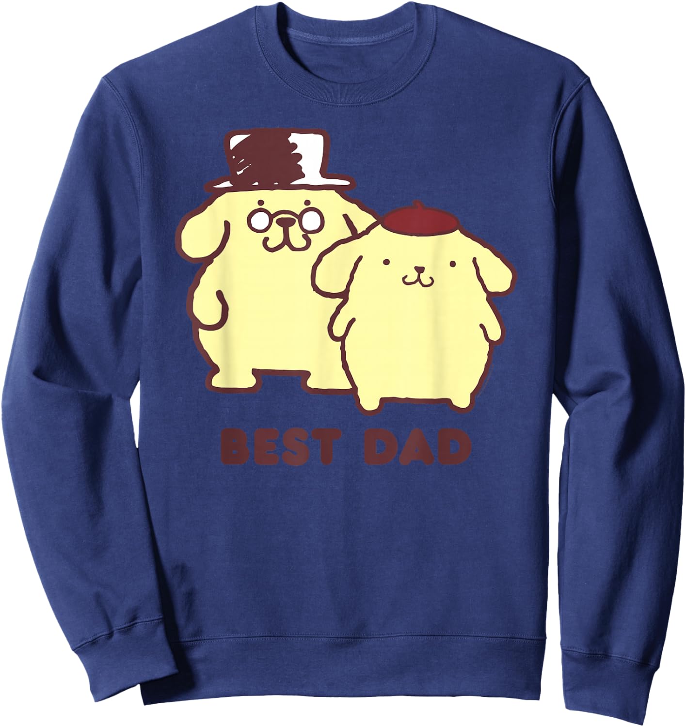 Pompompurin Best Dad Father's Day Sweatshirt - Sweatshirt | Navy