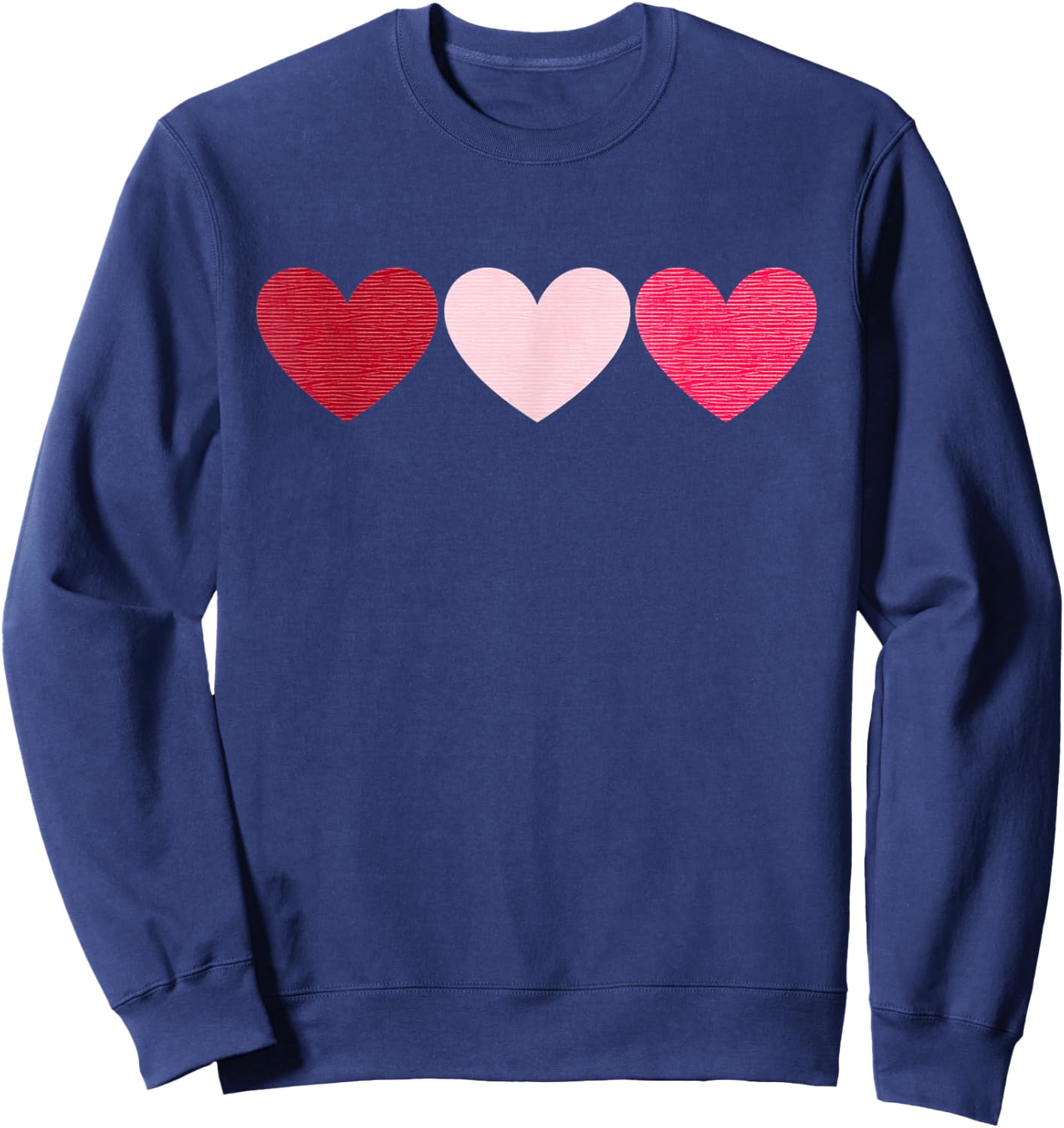 Funny Hearts Design Cute Heart Sweatshirt - Sweatshirt | Navy