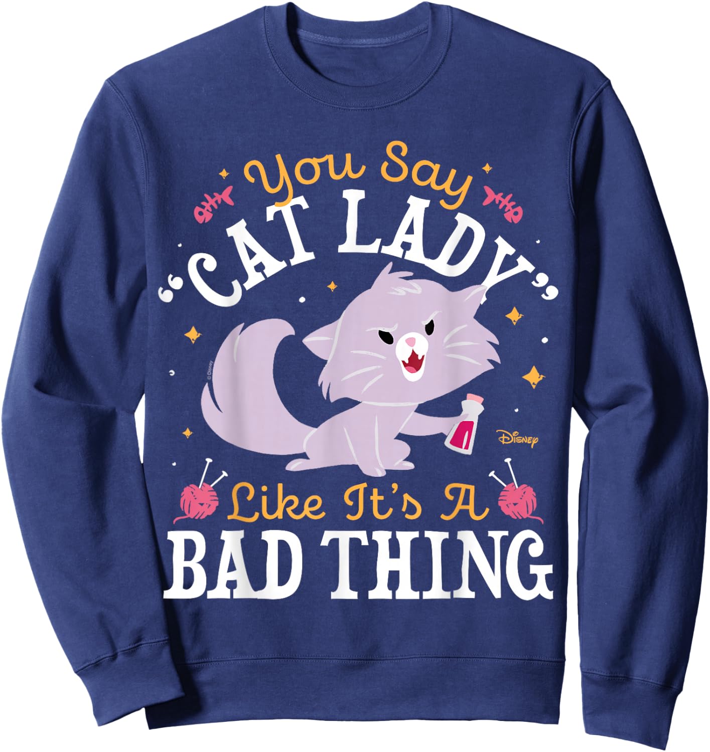 The Emperor's New Groove - Yzma You Say Cat Lady Sweatshirt - Sweatshirt | Navy