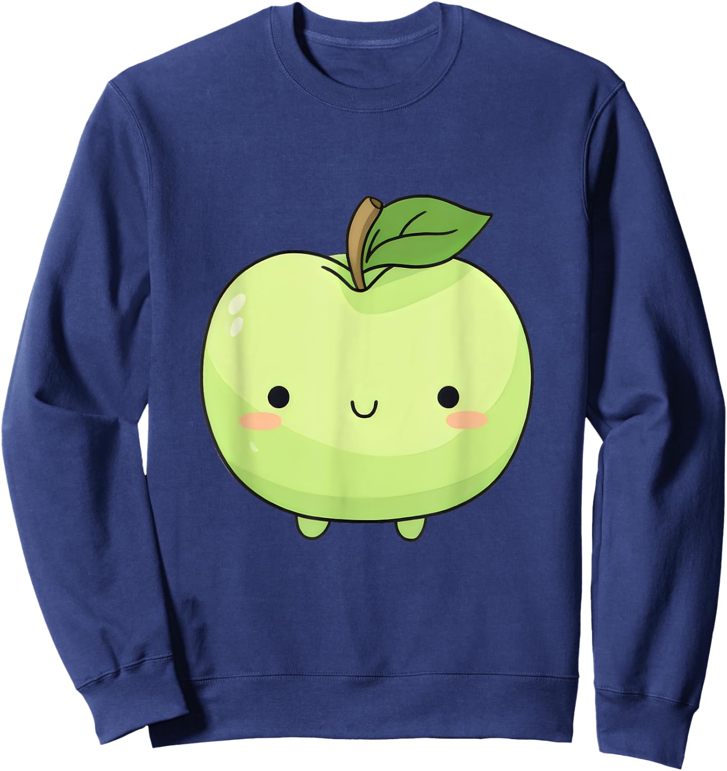 Apple Tree Apple Picking Crew Blossom Fruit Cute Green Sweatshirt - Sweatshirt | Navy