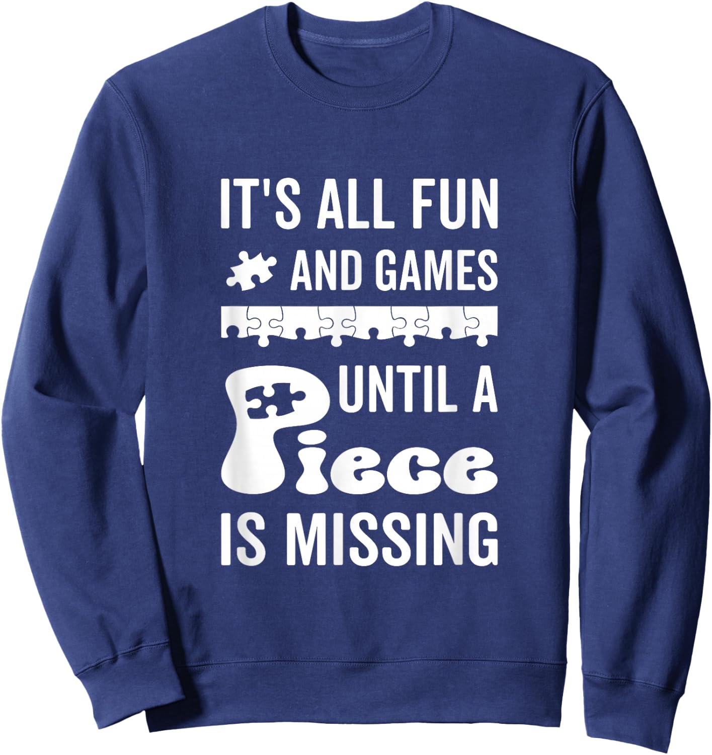 Jigsaw Puzzle Piece Sweatshirt - Sweatshirt | Navy