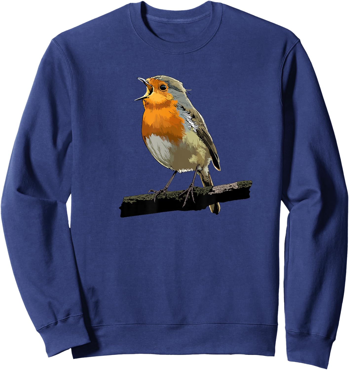 Robin Bird Watching Redbreast Birding Gift Sweatshirt - Sweatshirt | Navy