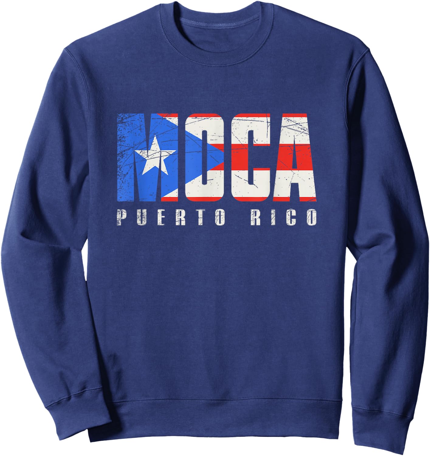 Puerto Rican flag Moca Puerto Rico Sweatshirt - Sweatshirt | Navy