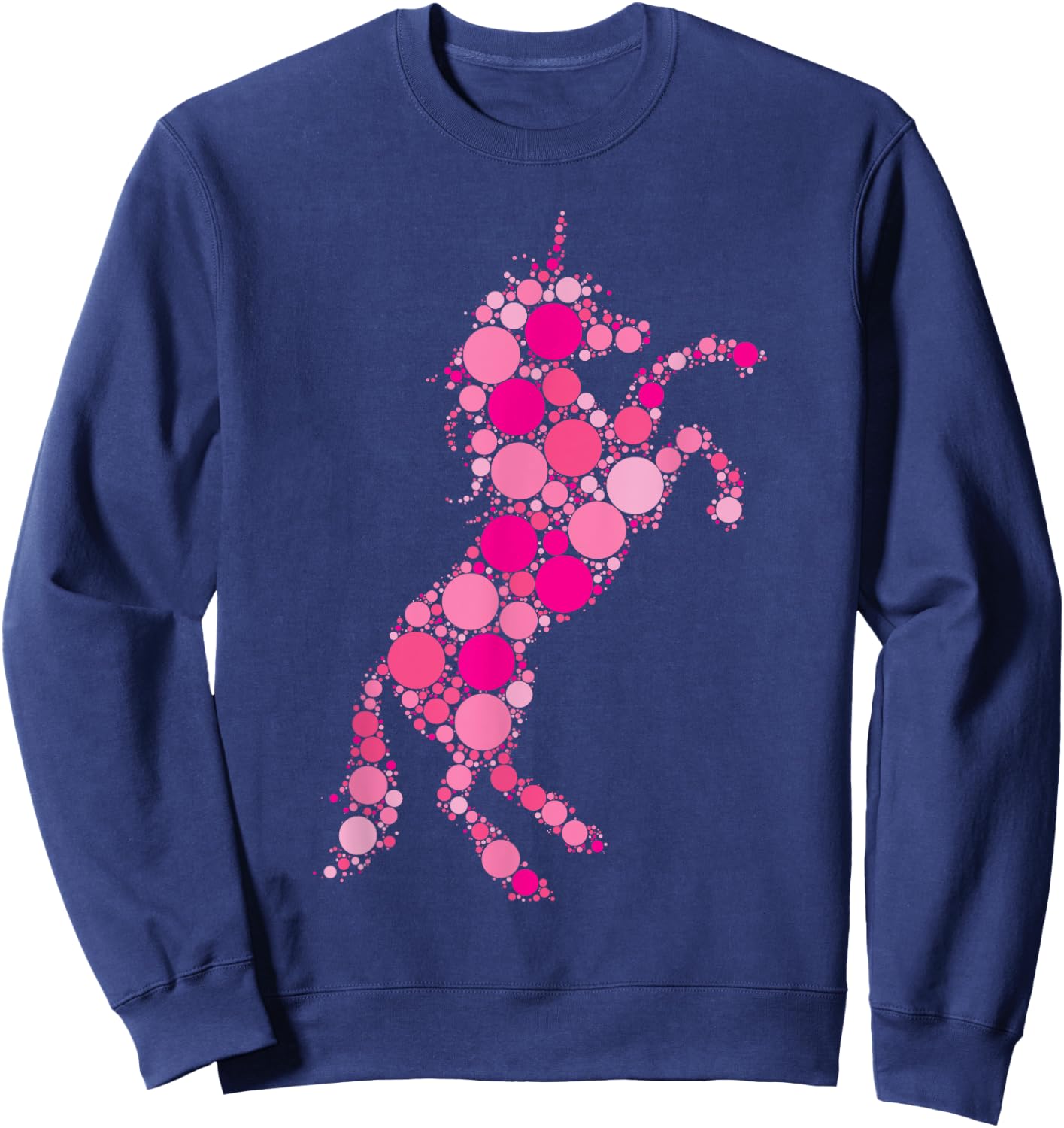 Pink Polka Dot Unicorn International Dot Day Sweatshirt - Sweatshirt | Navy