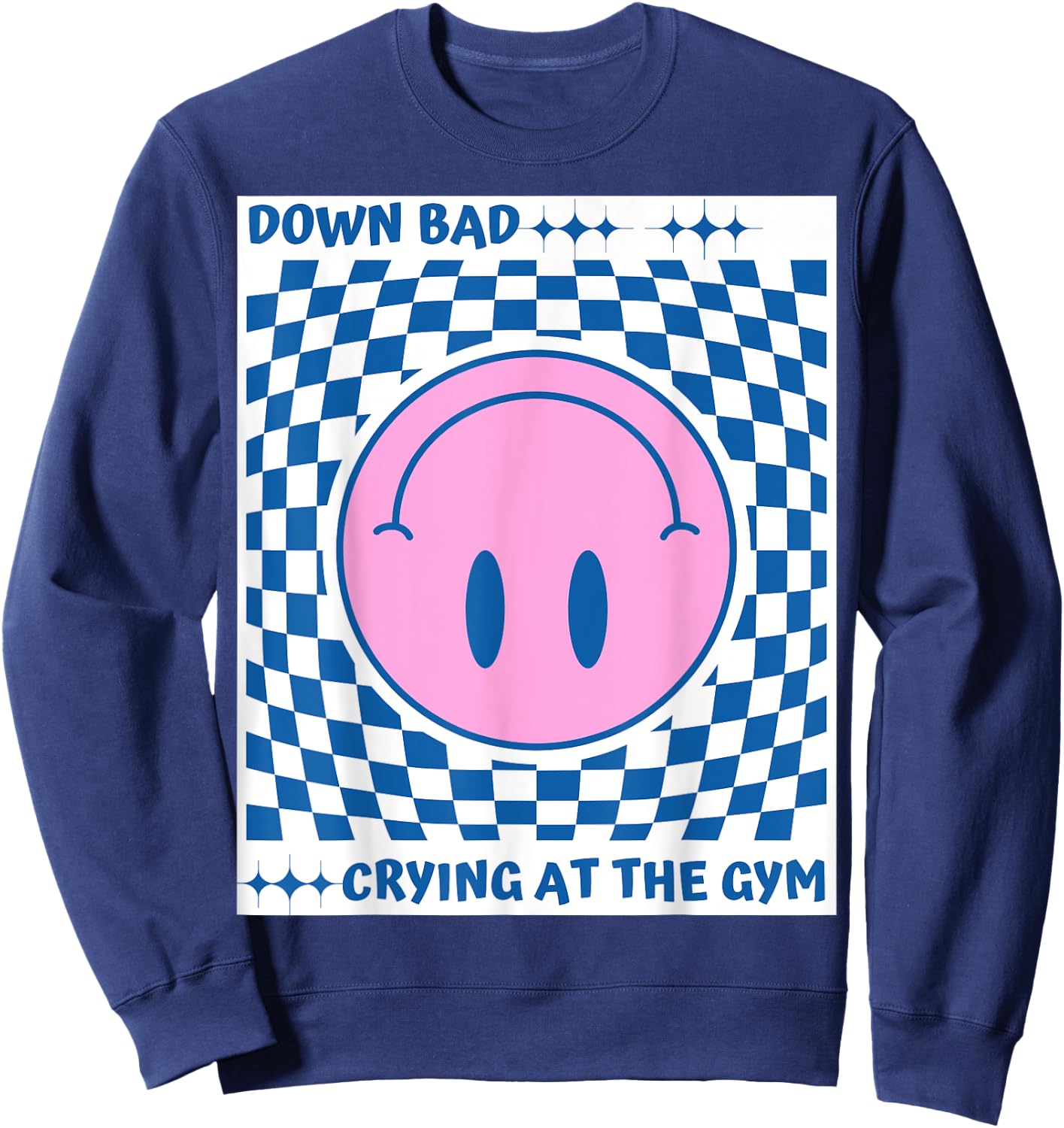 Down Bad Crying at The Gym Sweatshirt - Sweatshirt | Navy