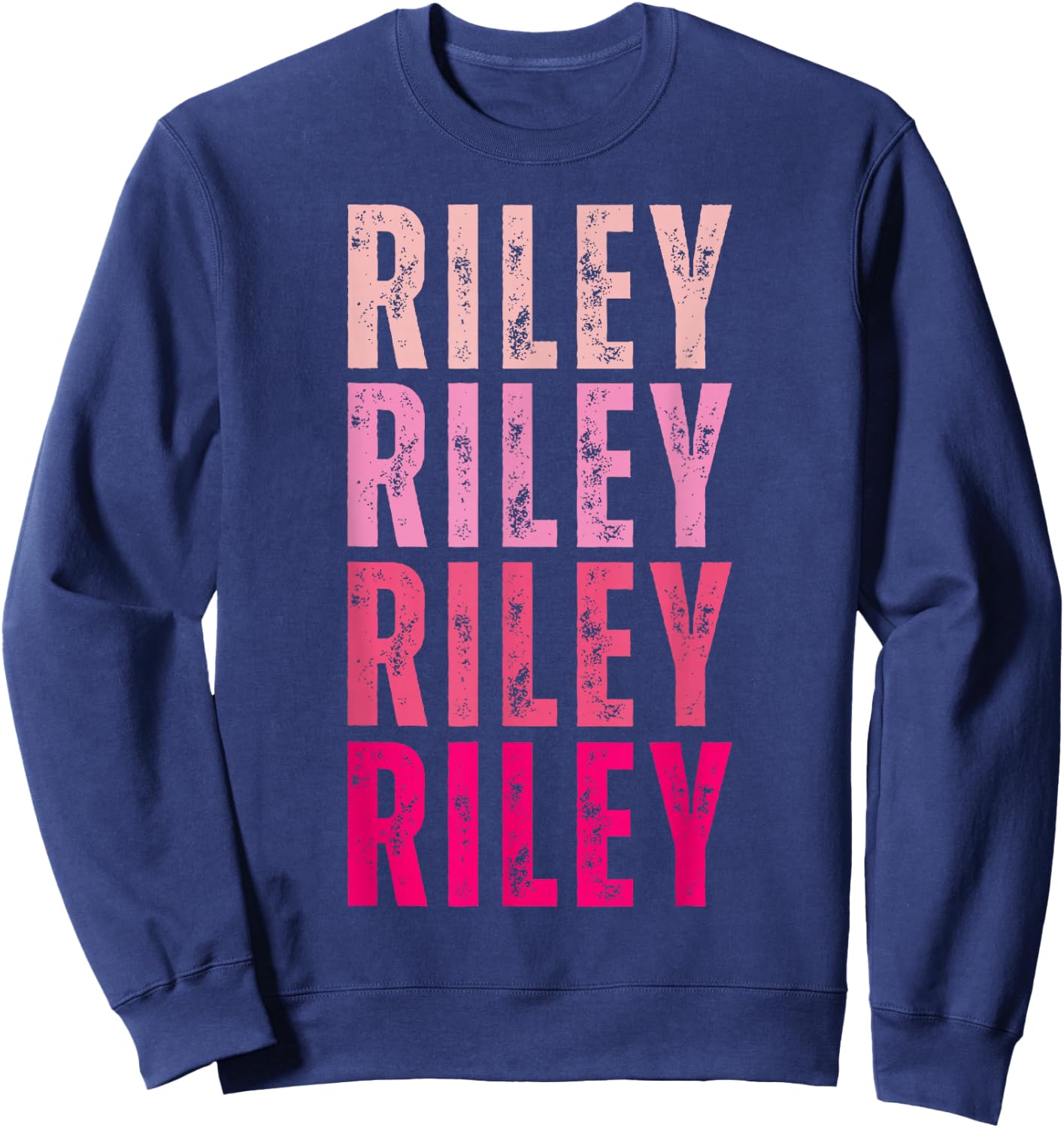 Personalized Name Riley I Love Riley Vintage Sweatshirt - Sweatshirt | Navy