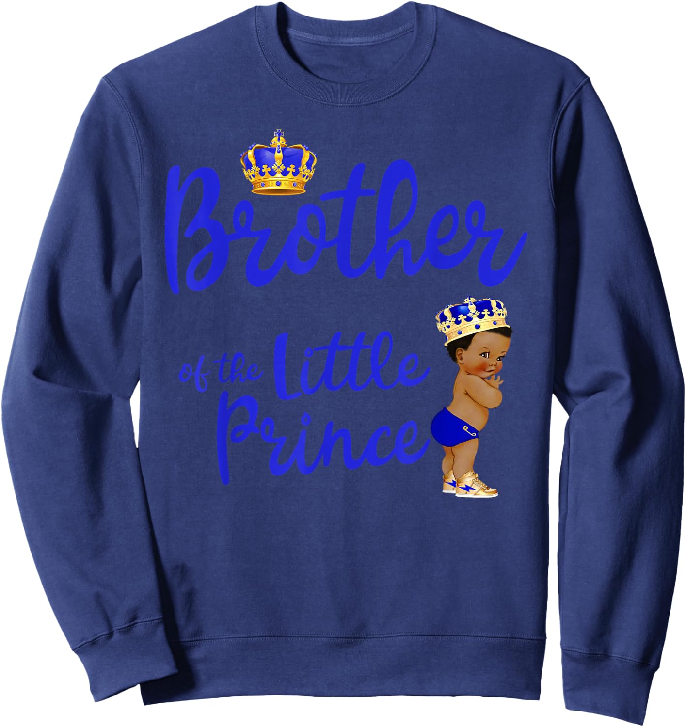 Brother Of The Birthday Prince Boy Bday Party Idea Sweatshirt - Sweatshirt | Navy