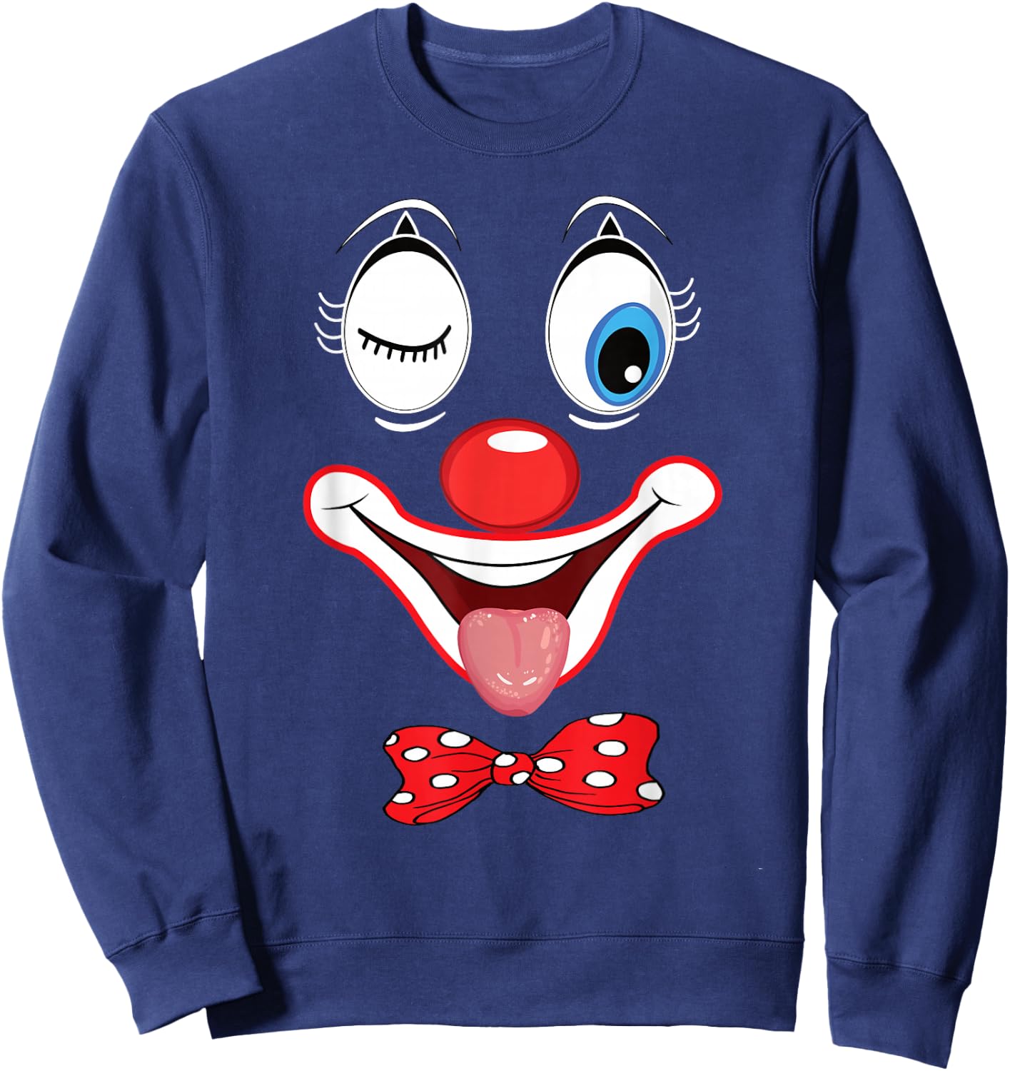 Carnival Clown Face Circus Costume Kids Men Women Carnivals Sweatshirt - Sweatshirt | Navy