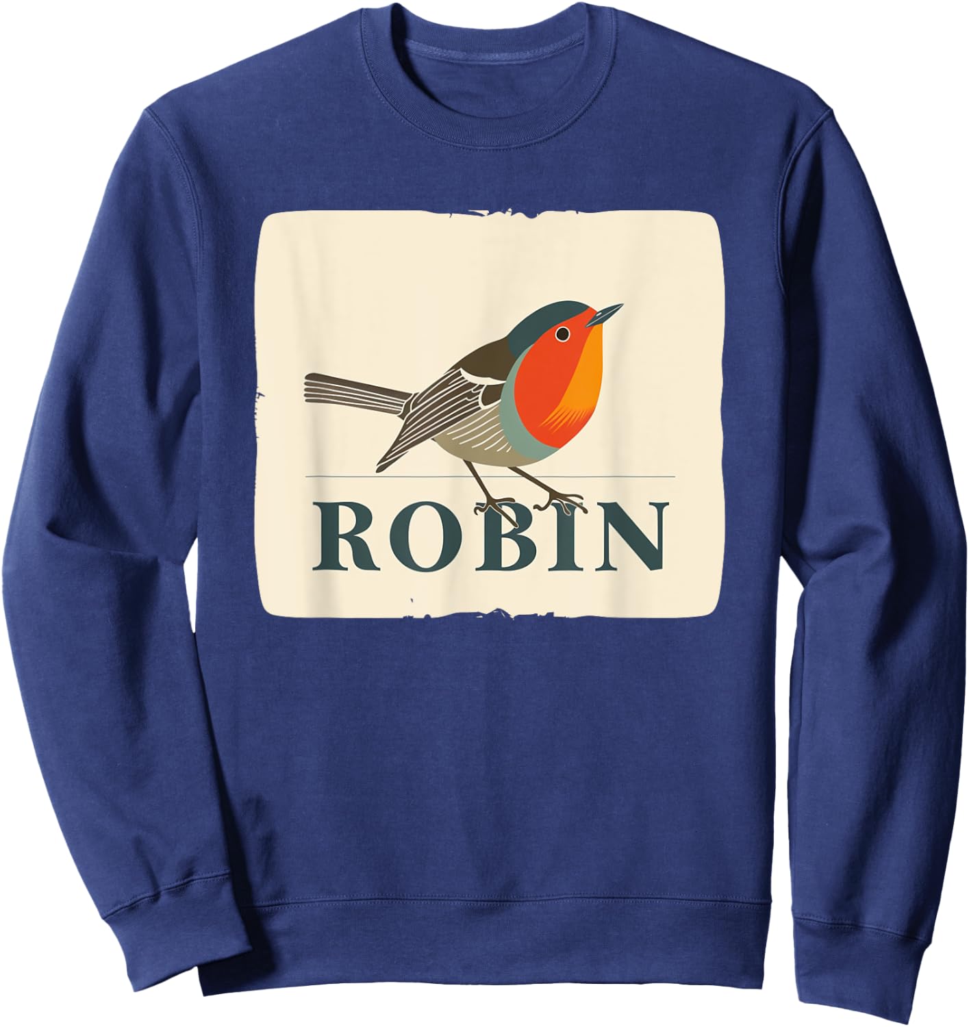 Awesome vibrant Robin Bird for colorful Animals Lovers Sweatshirt - Sweatshirt | Navy