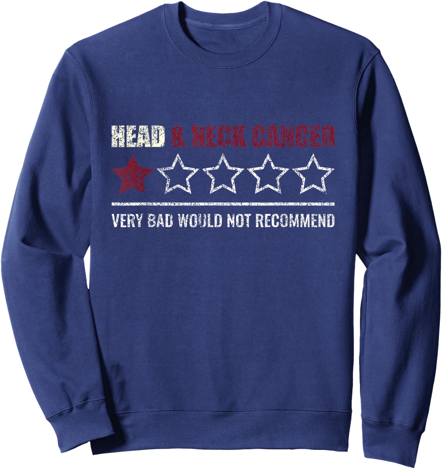 Funny Head & Neck Cancer Would Not Recommend Survivor Sweatshirt - Sweatshirt | Navy