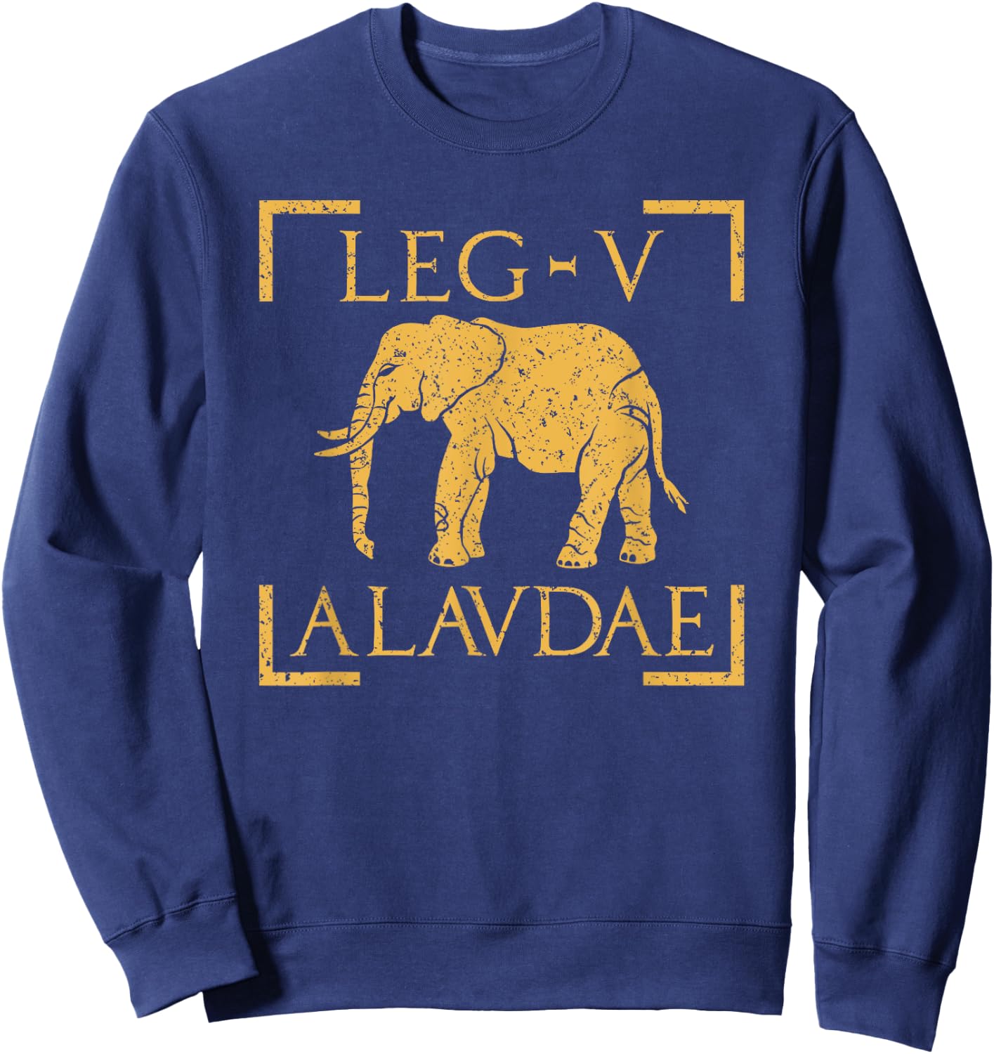 Legio V Alaudae Elephant Emblem Roman Legion Sweatshirt - Sweatshirt | Navy