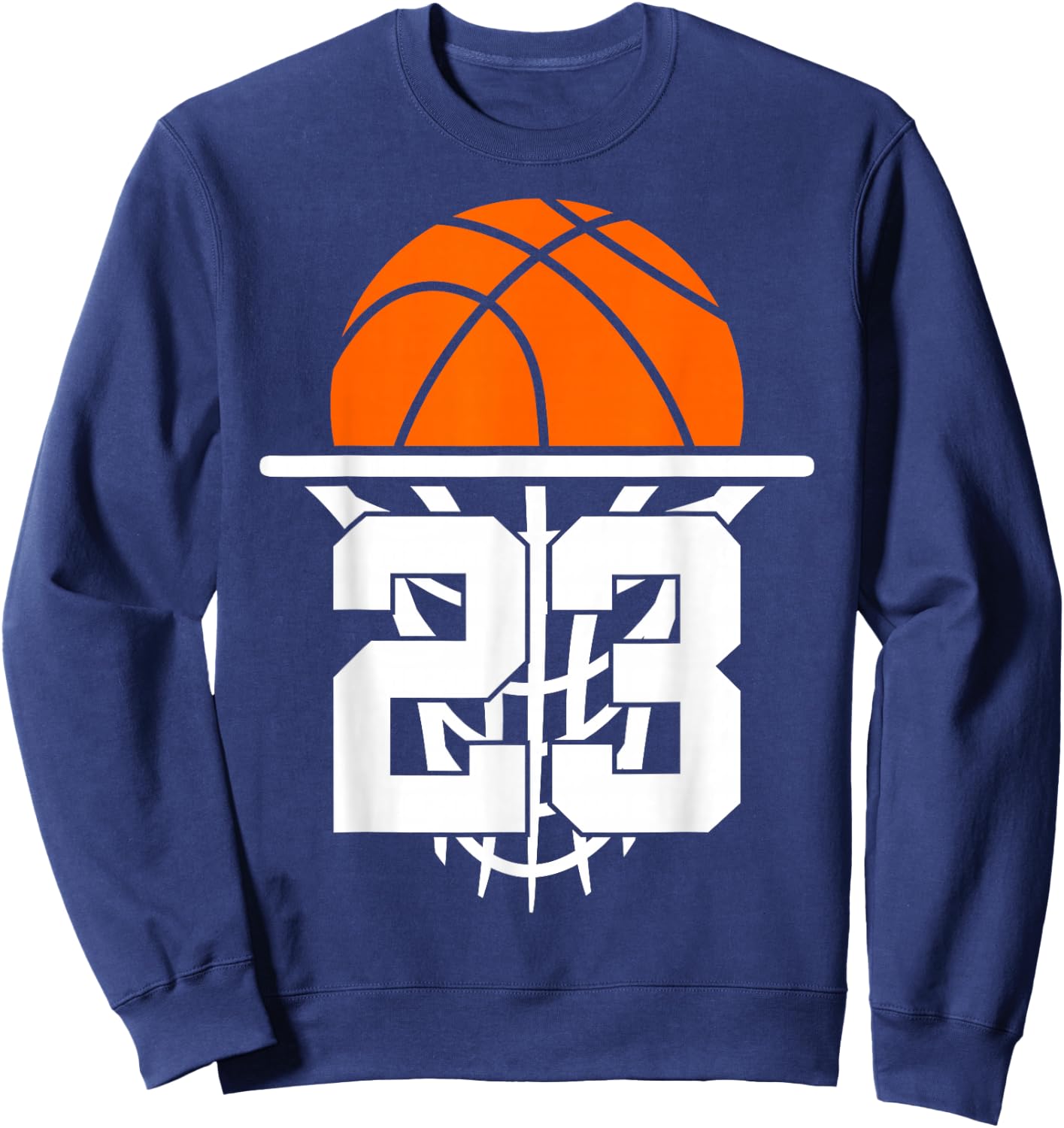 23 Years Basketball 23rd Birthday Sweatshirt - Sweatshirt | Navy