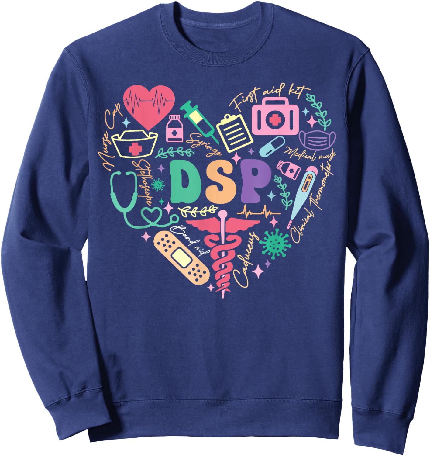 Cute DSP Day Shirt Heart Appreciation Day Gift Sweatshirt - Sweatshirt | Navy
