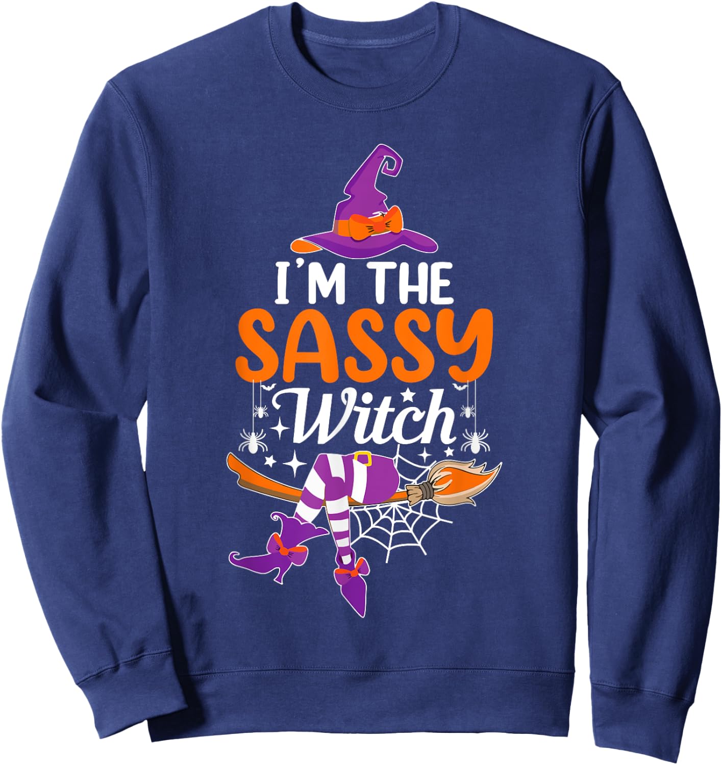 I'm the Sassy Witch Funny Halloween Family Matching Sweatshirt - Sweatshirt | Navy