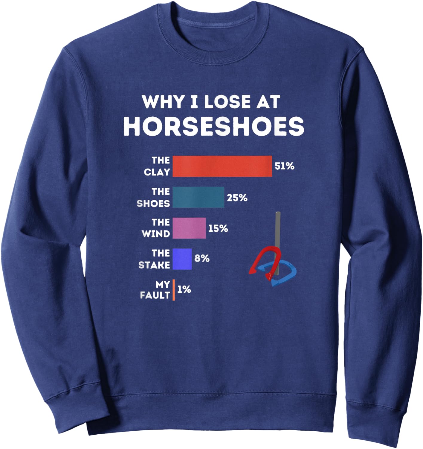 National Horseshoe Pitchers Association NHPA Funny Saying Sweatshirt - Sweatshirt | Navy