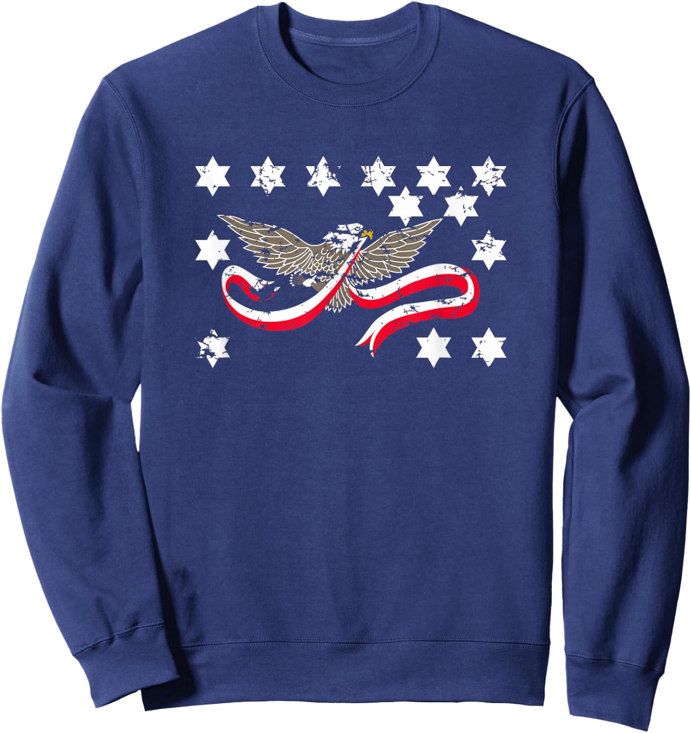 Whiskey Rebellion Distressed Flag American Reenactor Sweatshirt - Sweatshirt | Navy
