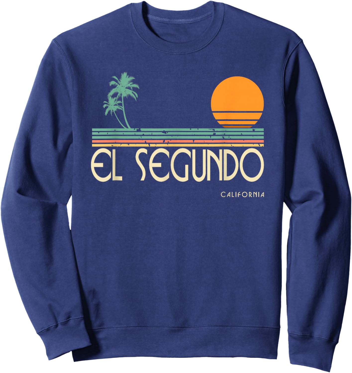 Vintage El Segundo California Sweatshirt - Sweatshirt | Navy