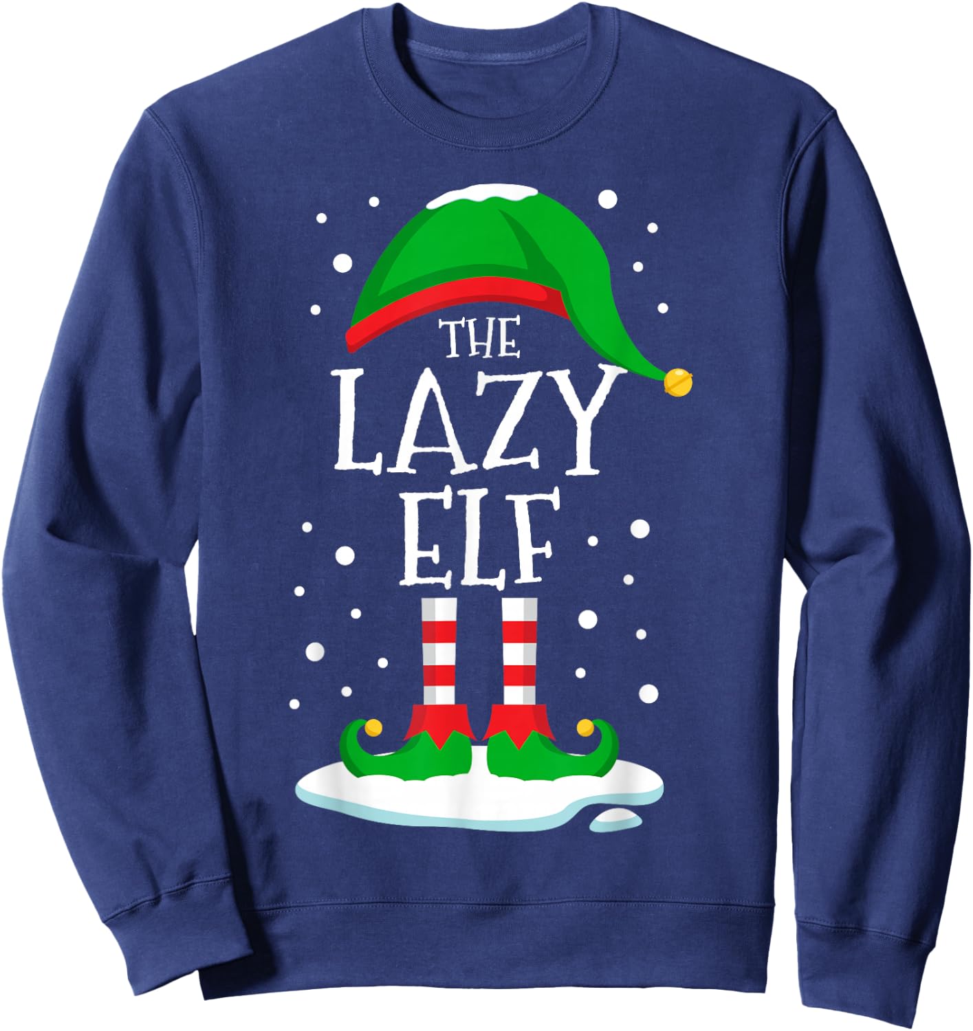 The Lazy Elf Christmas Family Matching Xmas Group Funny Sweatshirt - Sweatshirt | Navy