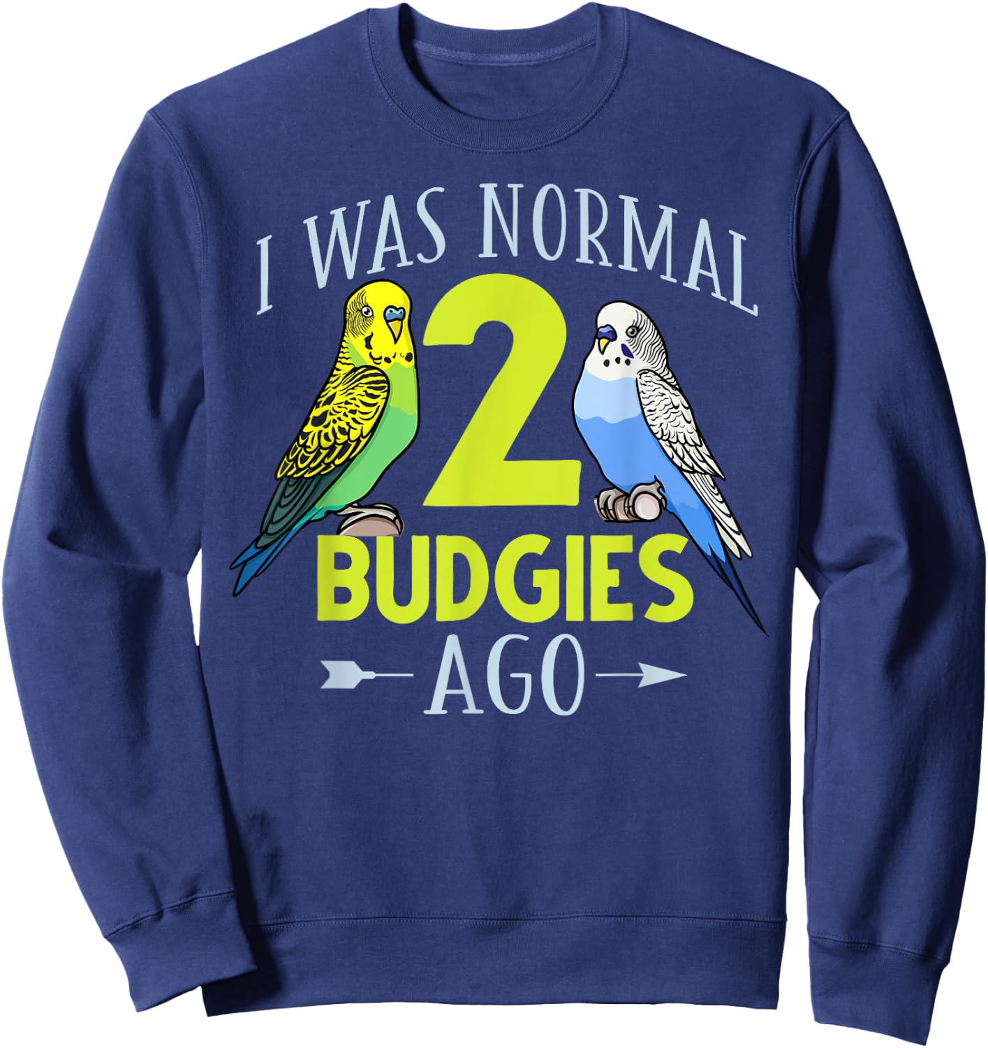 Budgie Bird Budgerigar Parakeet Cage Sweatshirt - Sweatshirt | Navy