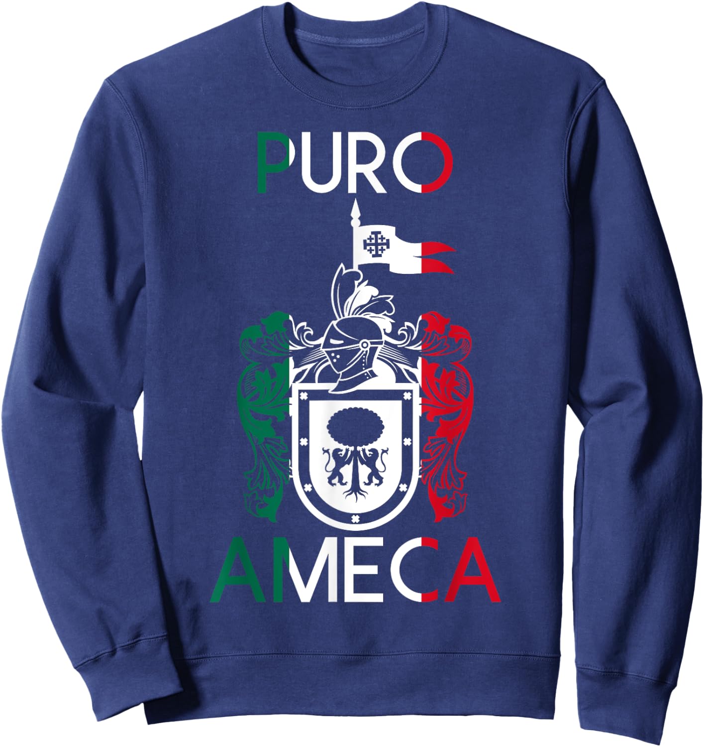 Ameca Jalisco Estado De Mexico Escudo Eagle Aguila Sweatshirt - Sweatshirt | Navy