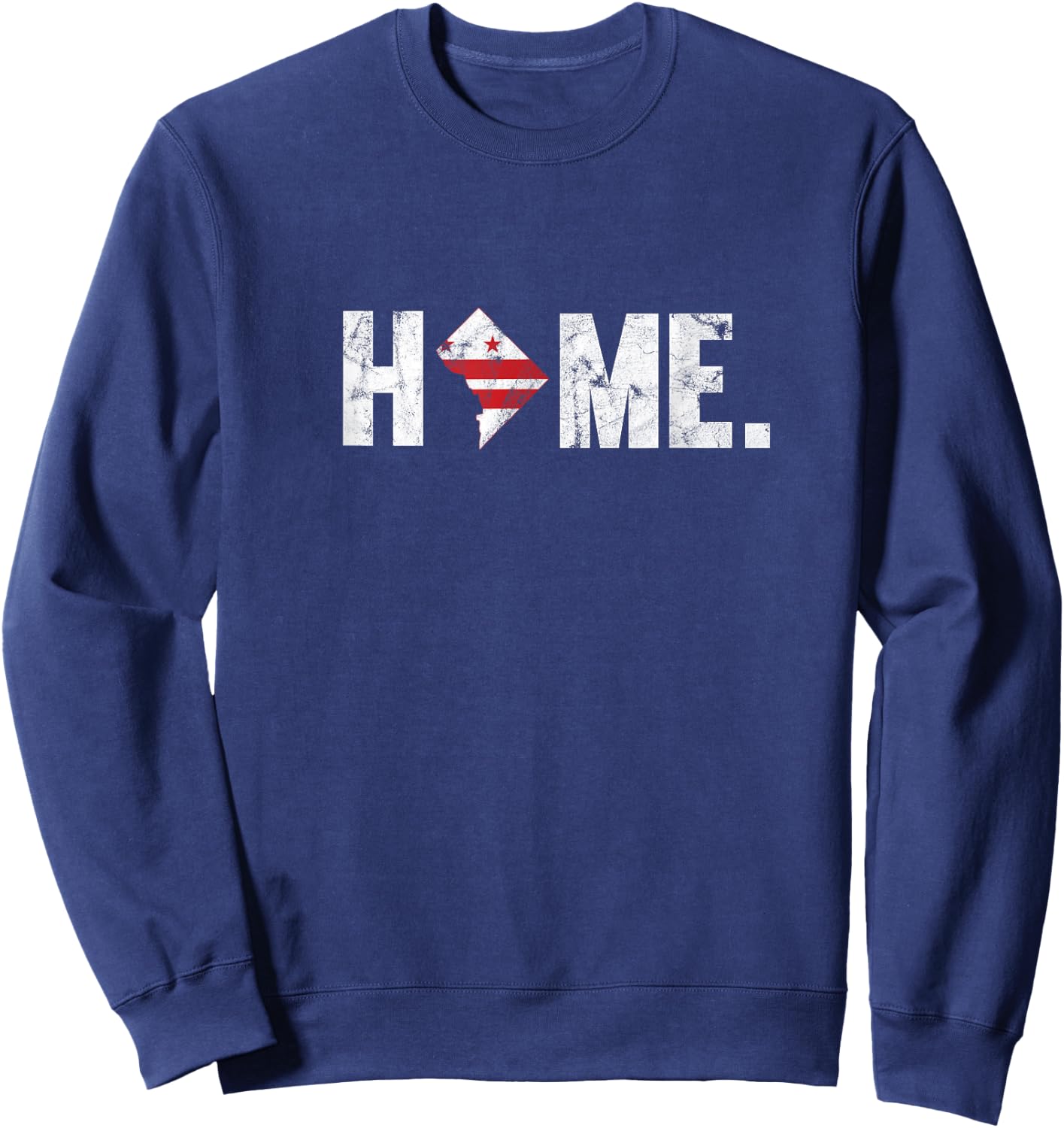Home State DC Flag Distressed Sweatshirt - Sweatshirt | Navy